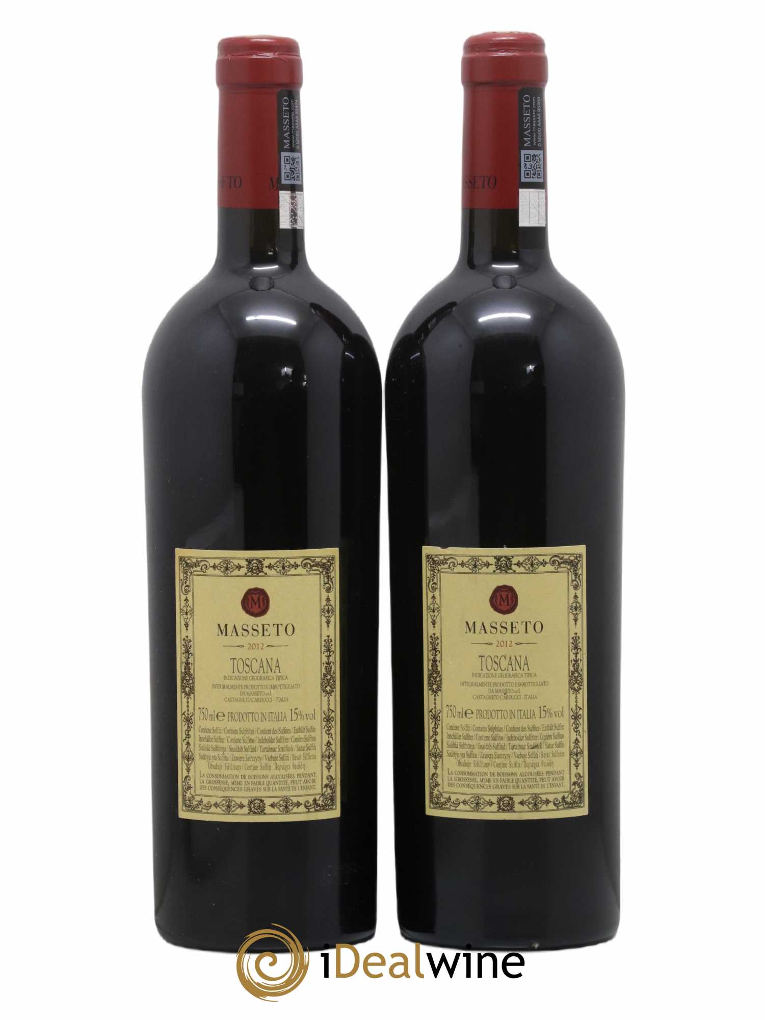 Toscana IGT Tenuta Dell'Ornellaia Masseto Frescobaldi 2012 - Lot of 2 bottles - 1