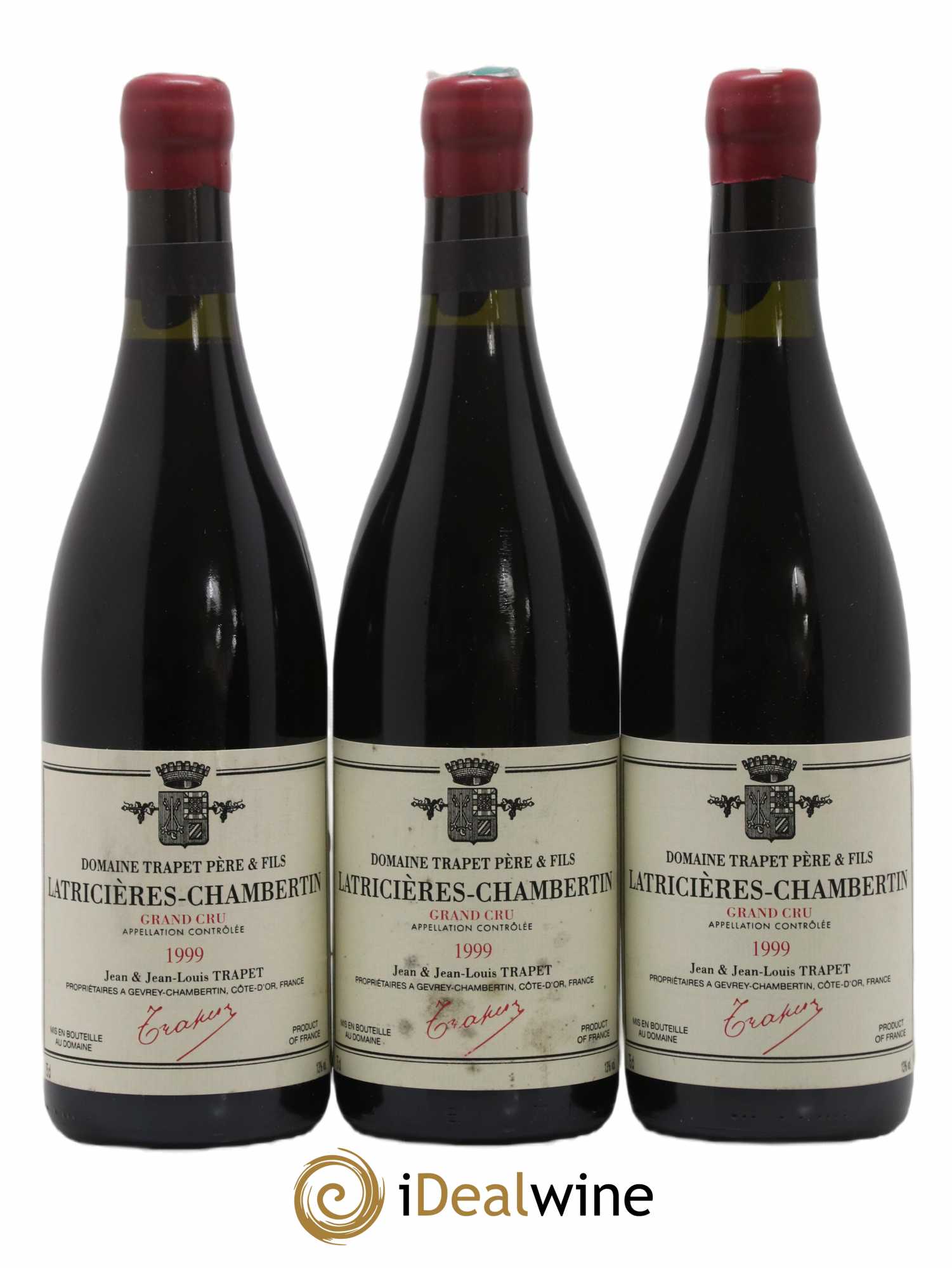 Latricières-Chambertin Grand Cru Domaine Trapet 1999 - Lot de 3 bouteilles - 0