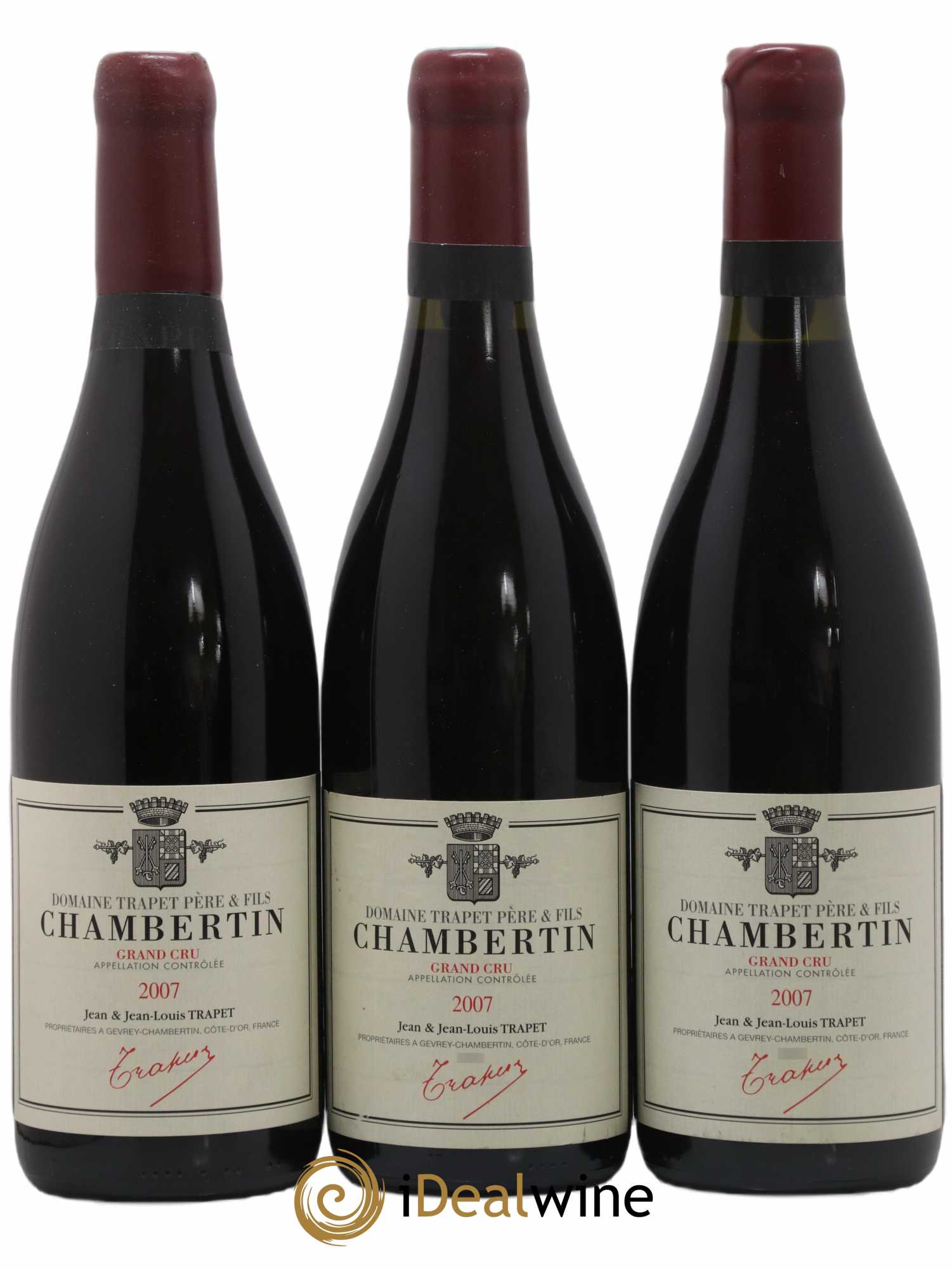 Chambertin Grand Cru Domaine Trapet 2007 - Lot de 3 bouteilles - 0