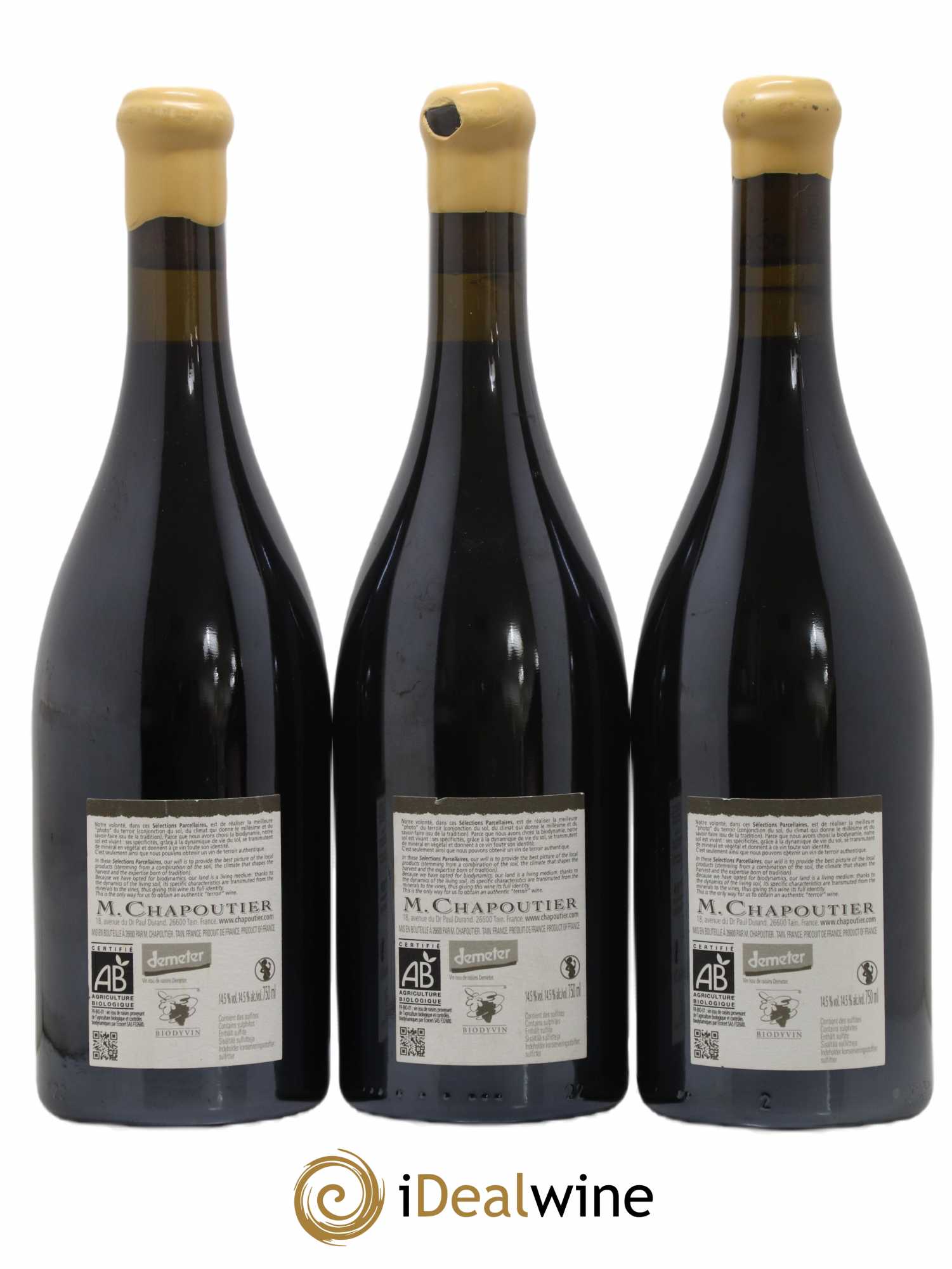 Hermitage Ermitage Le Pavillon Chapoutier 2009 - Lot de 3 bouteilles - 1