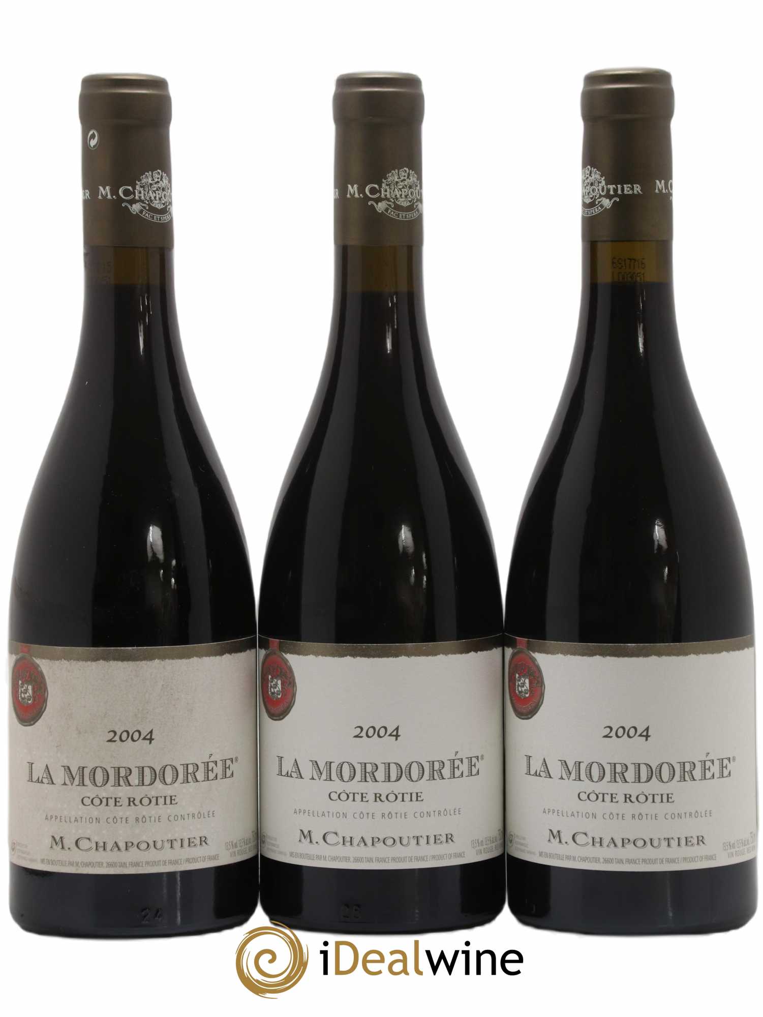 Côte-Rôtie La Mordorée Chapoutier 2004 - Lot de 3 bouteilles - 0