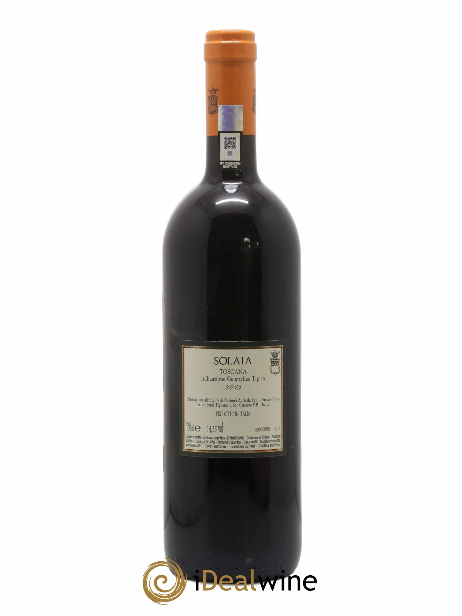 Toscana IGT Solaia Tenuta Tignanello - Marchesi Antinori 2015 - Lot de 1 bouteille - 1