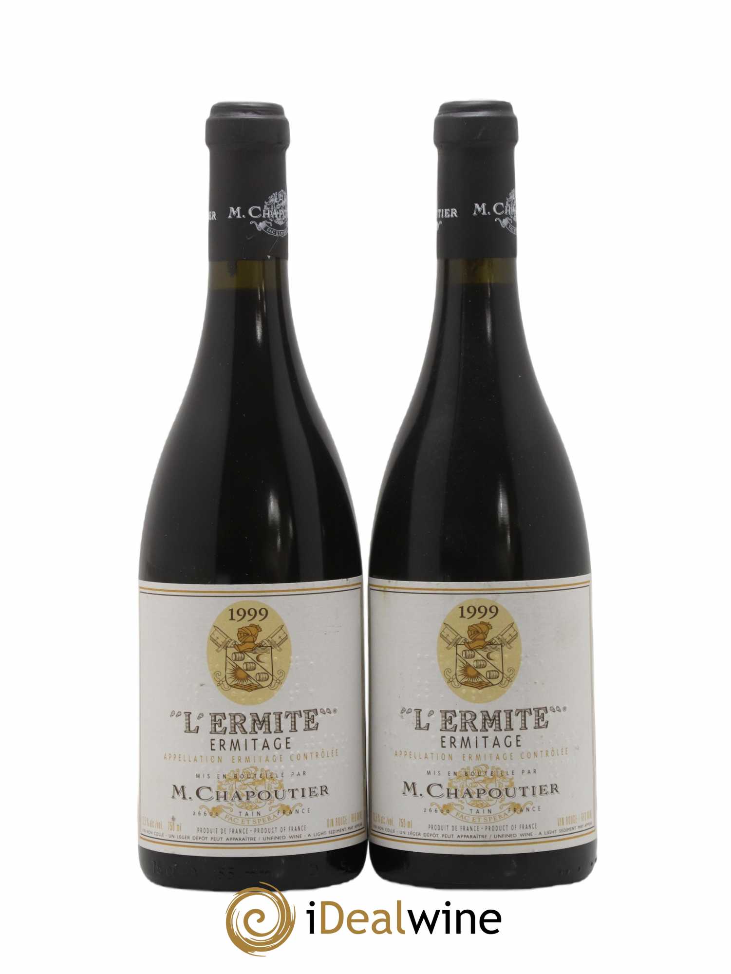 Hermitage Ermitage l'Ermite Chapoutier 1999 - Lot de 2 bouteilles - 0