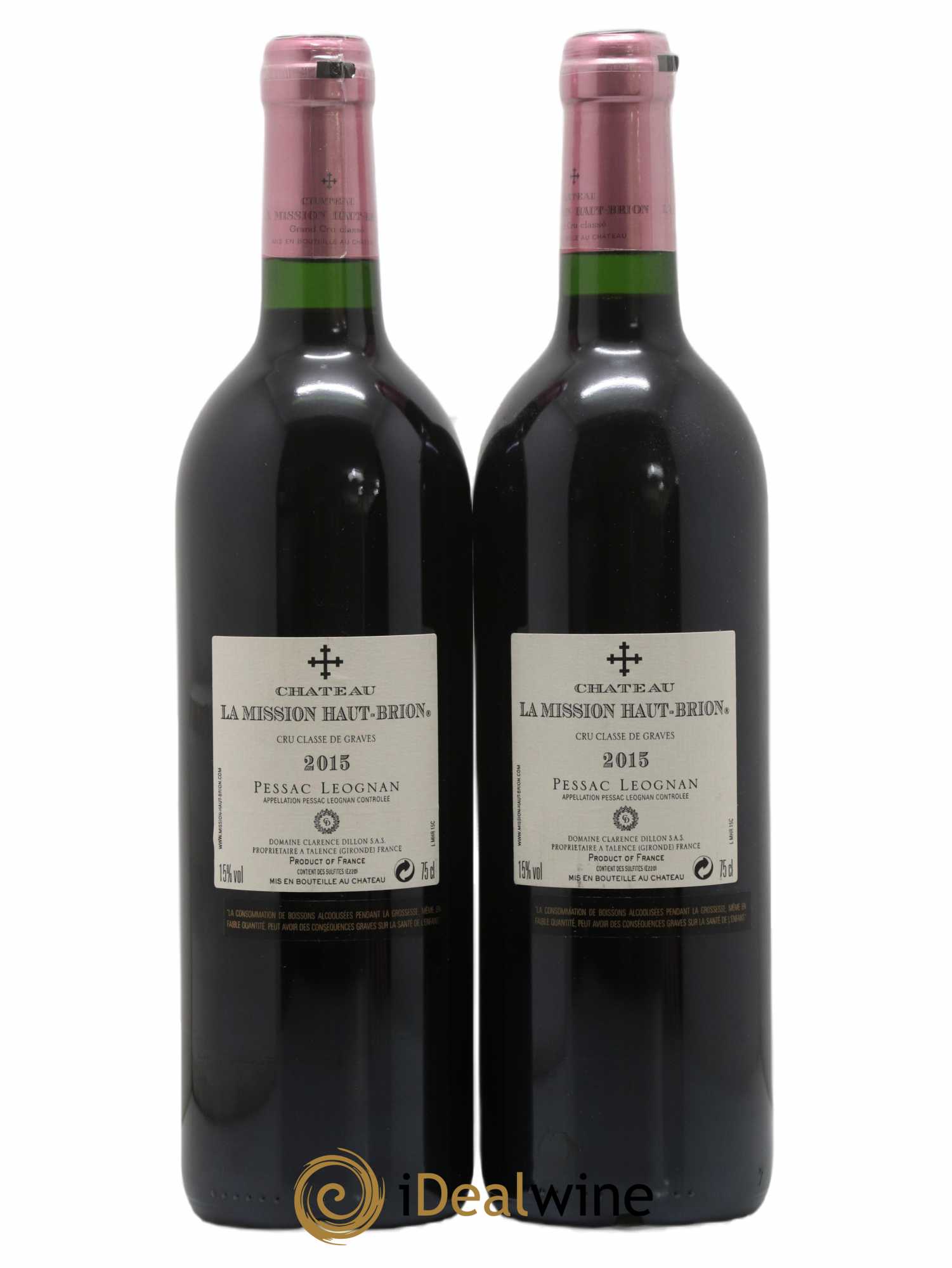 Château la Mission Haut-Brion Cru Classé de Graves 2015 - Lot de 2 bouteilles - 1