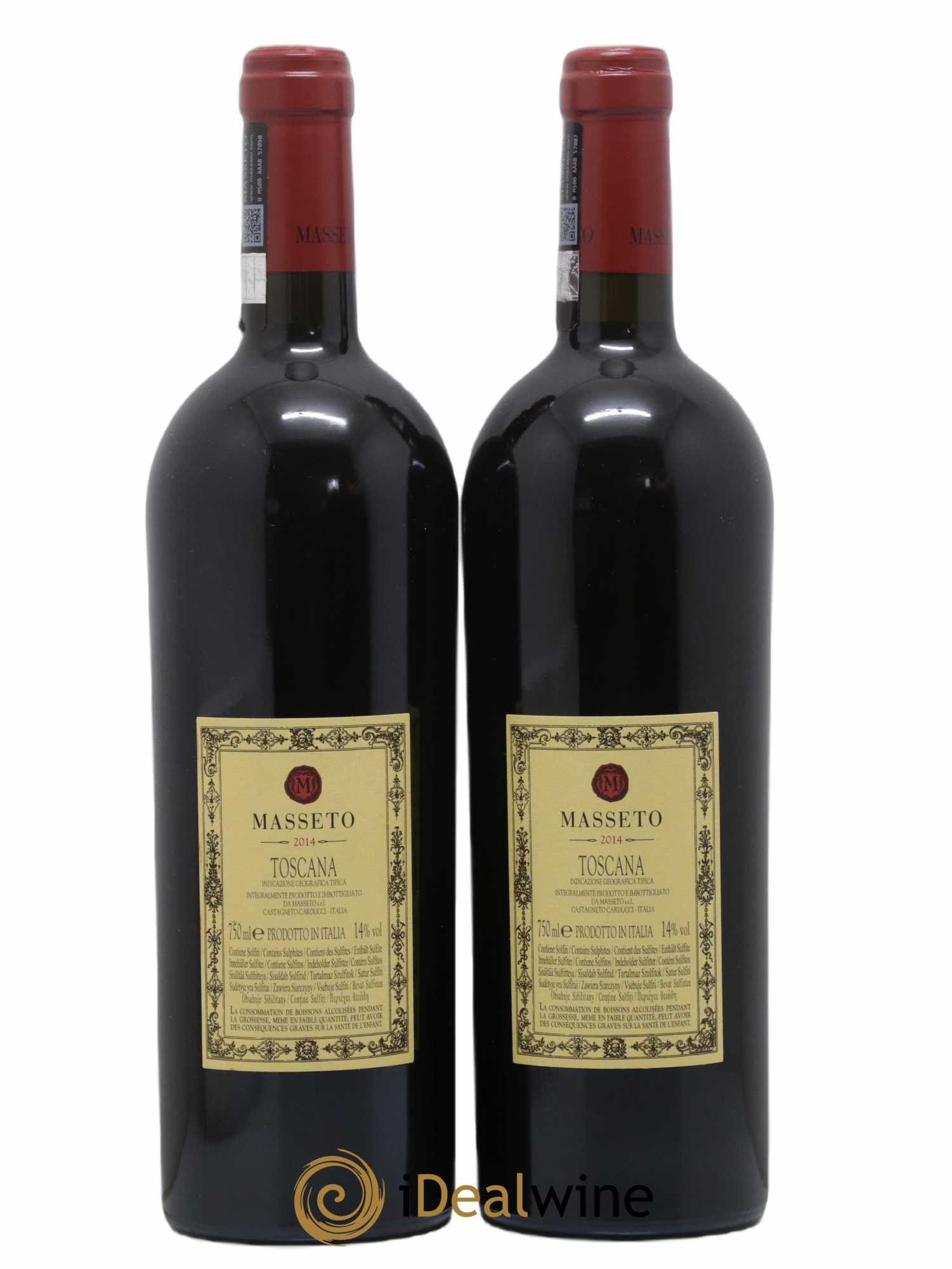 Toscana IGT Tenuta Dell'Ornellaia Masseto Frescobaldi 2014 - Lotto di 2 bottiglie - 1