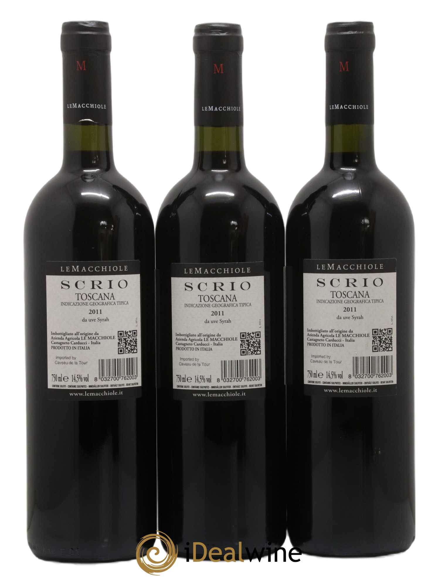 Toscana IGT Le Macchiole Scrio Le Macchiole 2011 - Lot de 3 bouteilles - 1