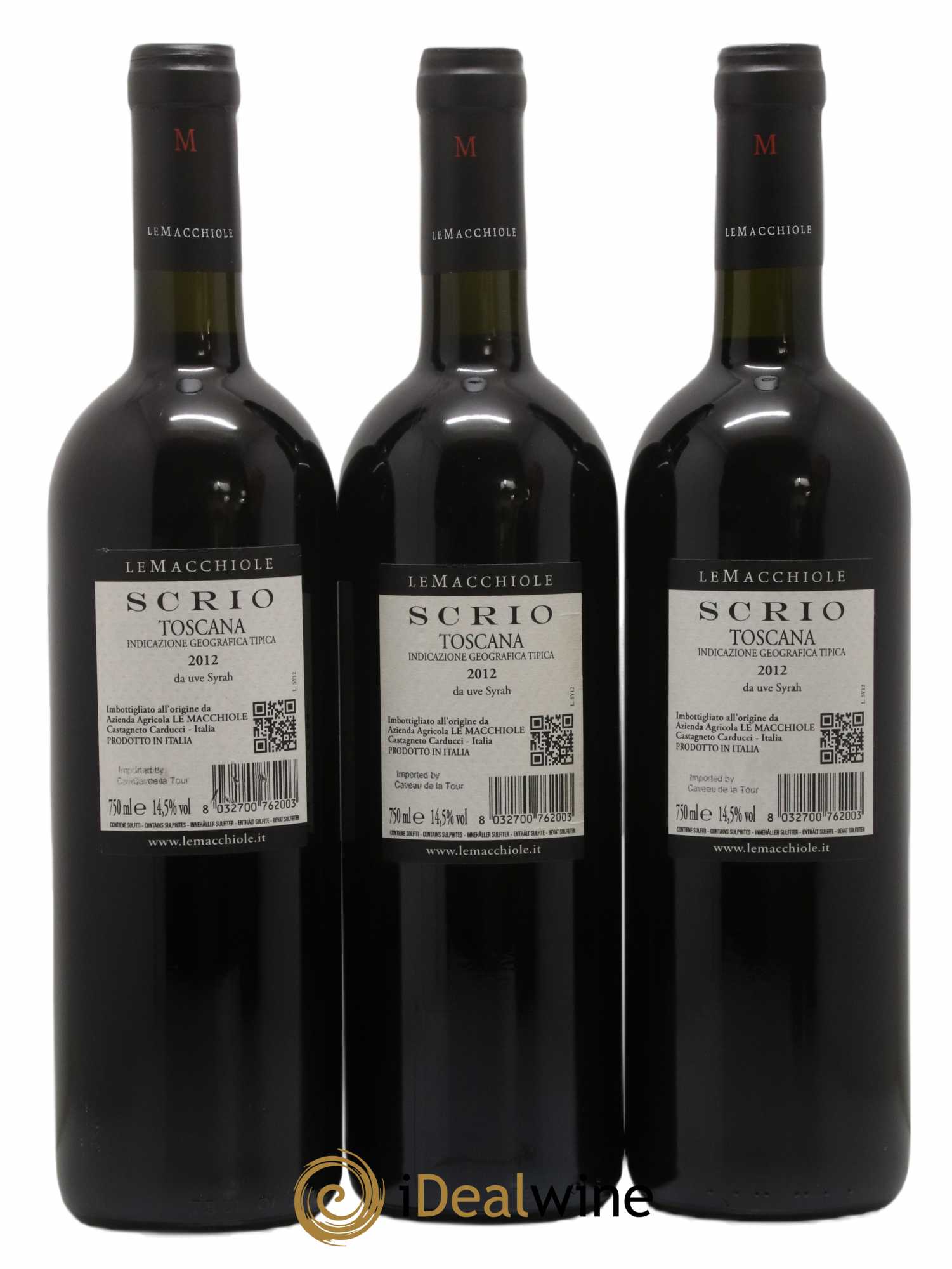 Toscana IGT Le Macchiole Scrio Le Macchiole 2012 - Lot de 3 bouteilles - 1