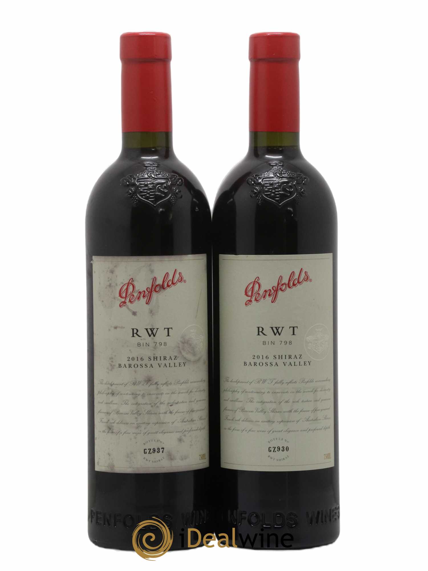 Barossa Valley Penfolds Wines RWT Shiraz 2016 - Posten von 2 Flaschen - 0