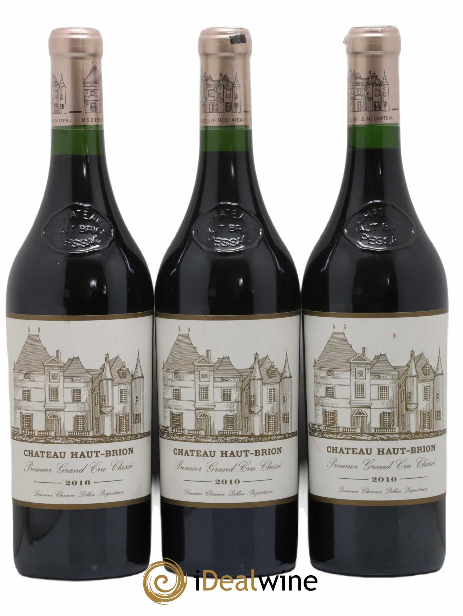 Château Haut Brion 1er Grand Cru Classé 2010 - Lot de 3 bouteilles - 0
