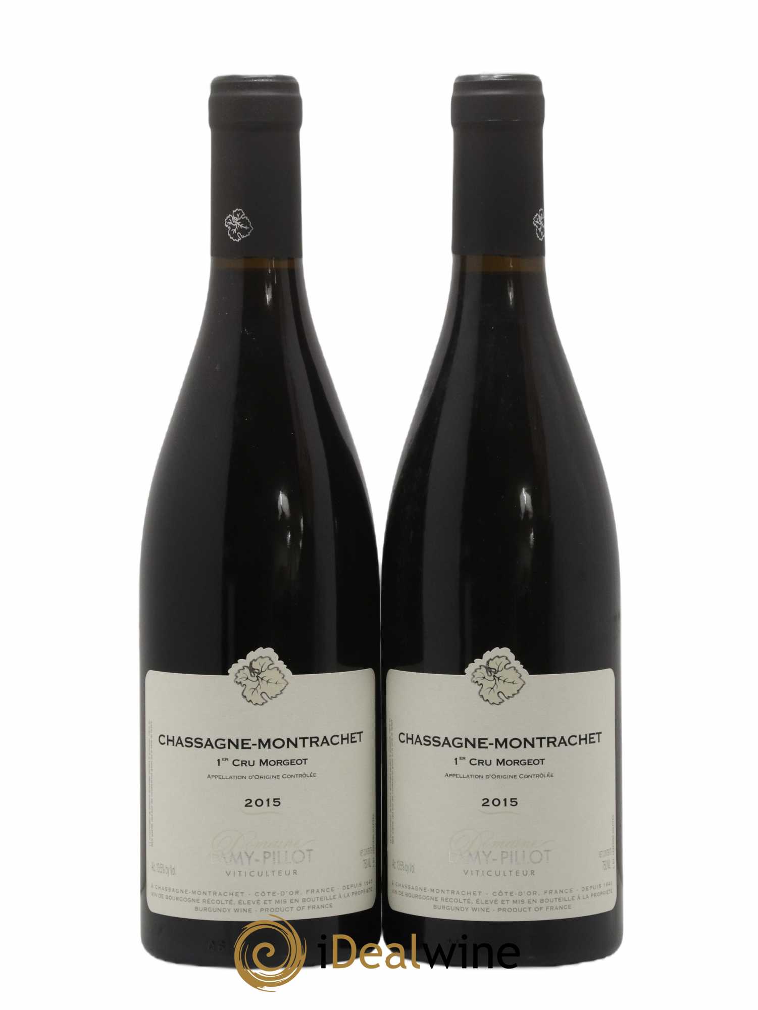 Chassagne-Montrachet 1er Cru Morgeot Lamy Pillot 2015 - Lot de 2 bouteilles - 0