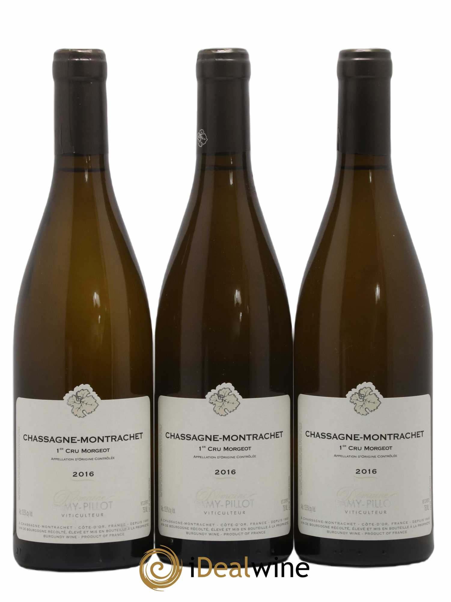 Chassagne-Montrachet 1er Cru Morgeot Lamy Pillot 2016 - Lot de 3 bouteilles - 0