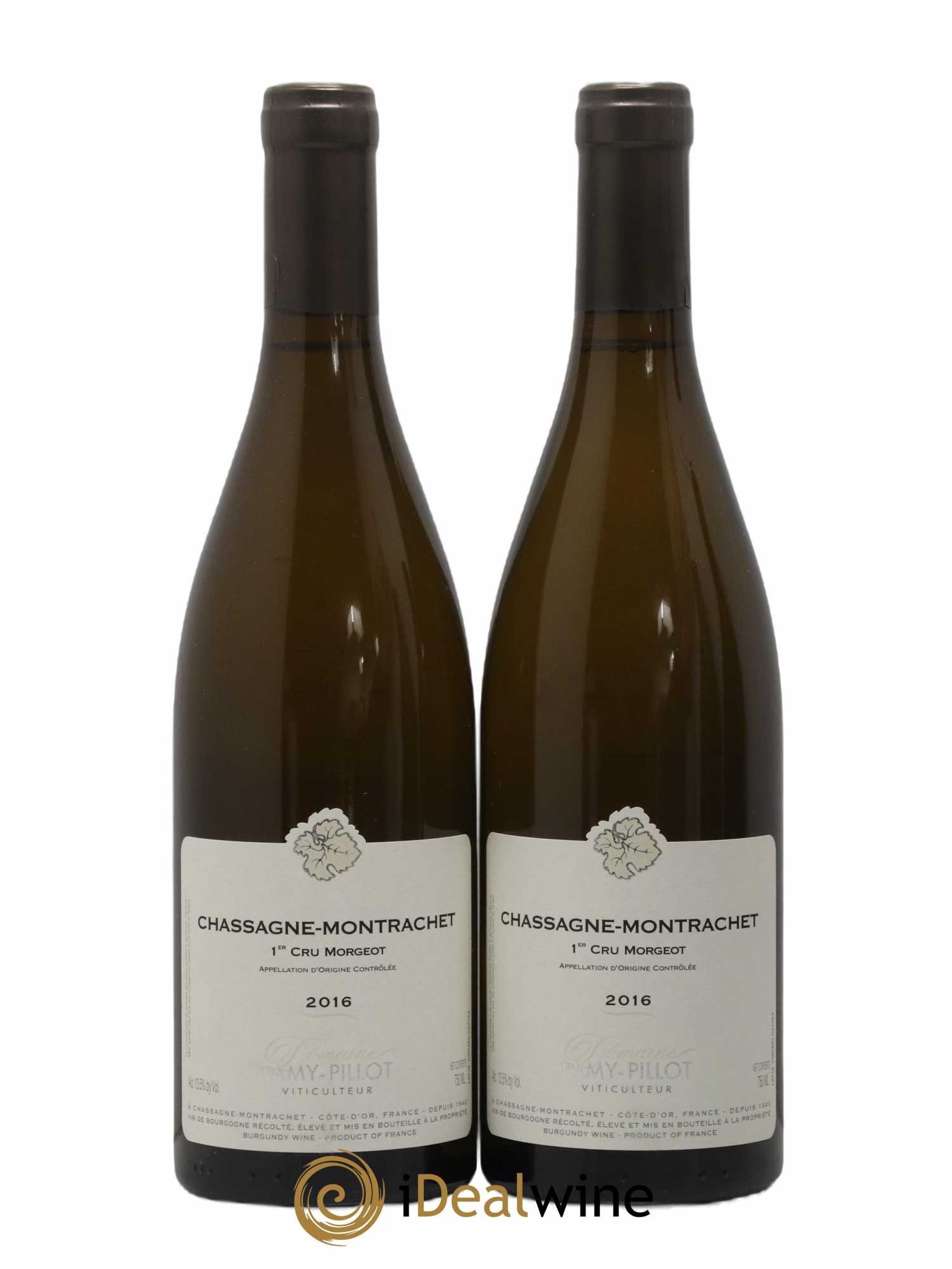 Chassagne-Montrachet 1er Cru Morgeot Lamy Pillot 2016 - Lot de 2 bouteilles - 0