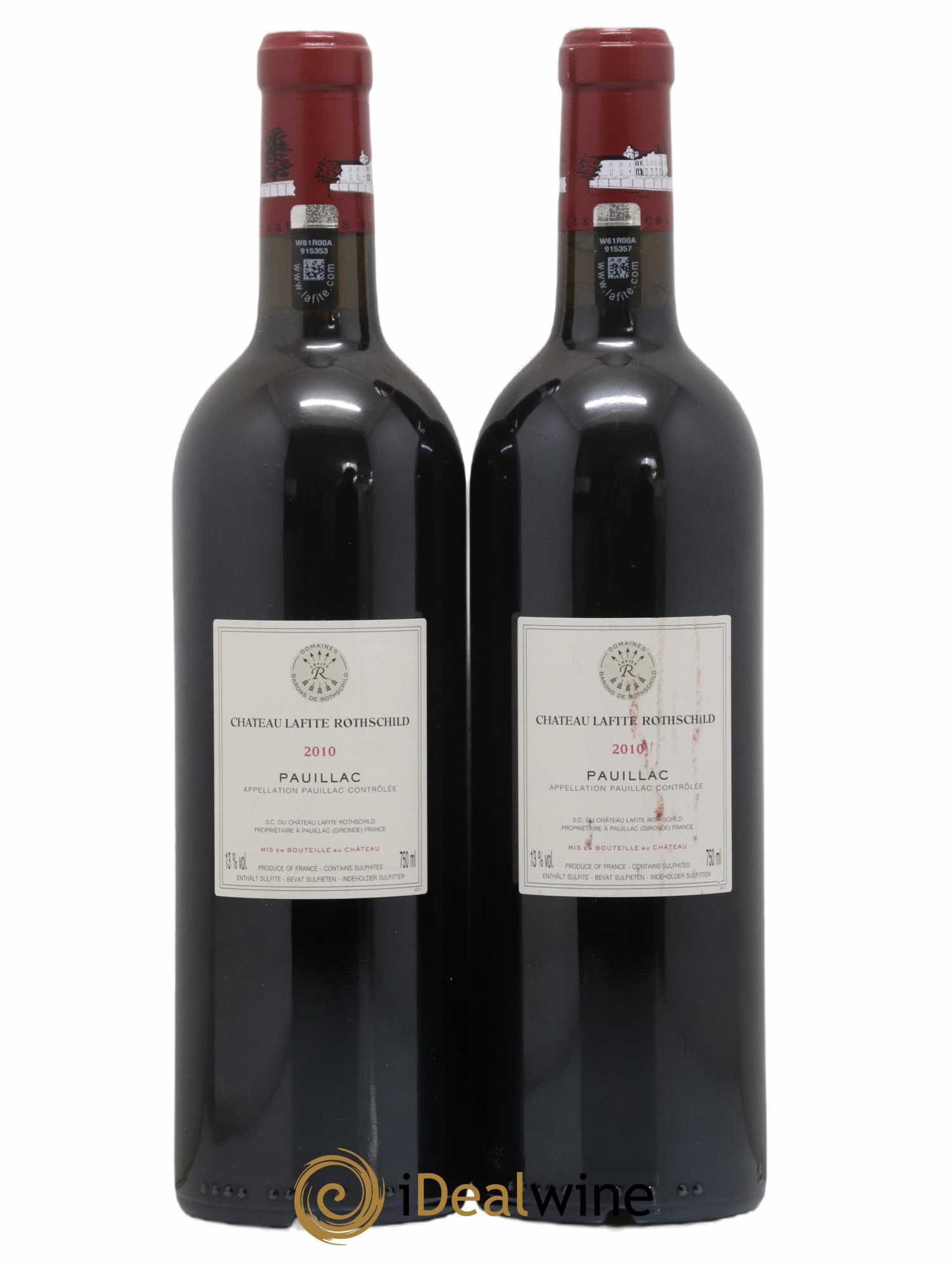 Château Lafite Rothschild 1er Grand Cru Classé 2010 - Lot de 2 bouteilles - 1