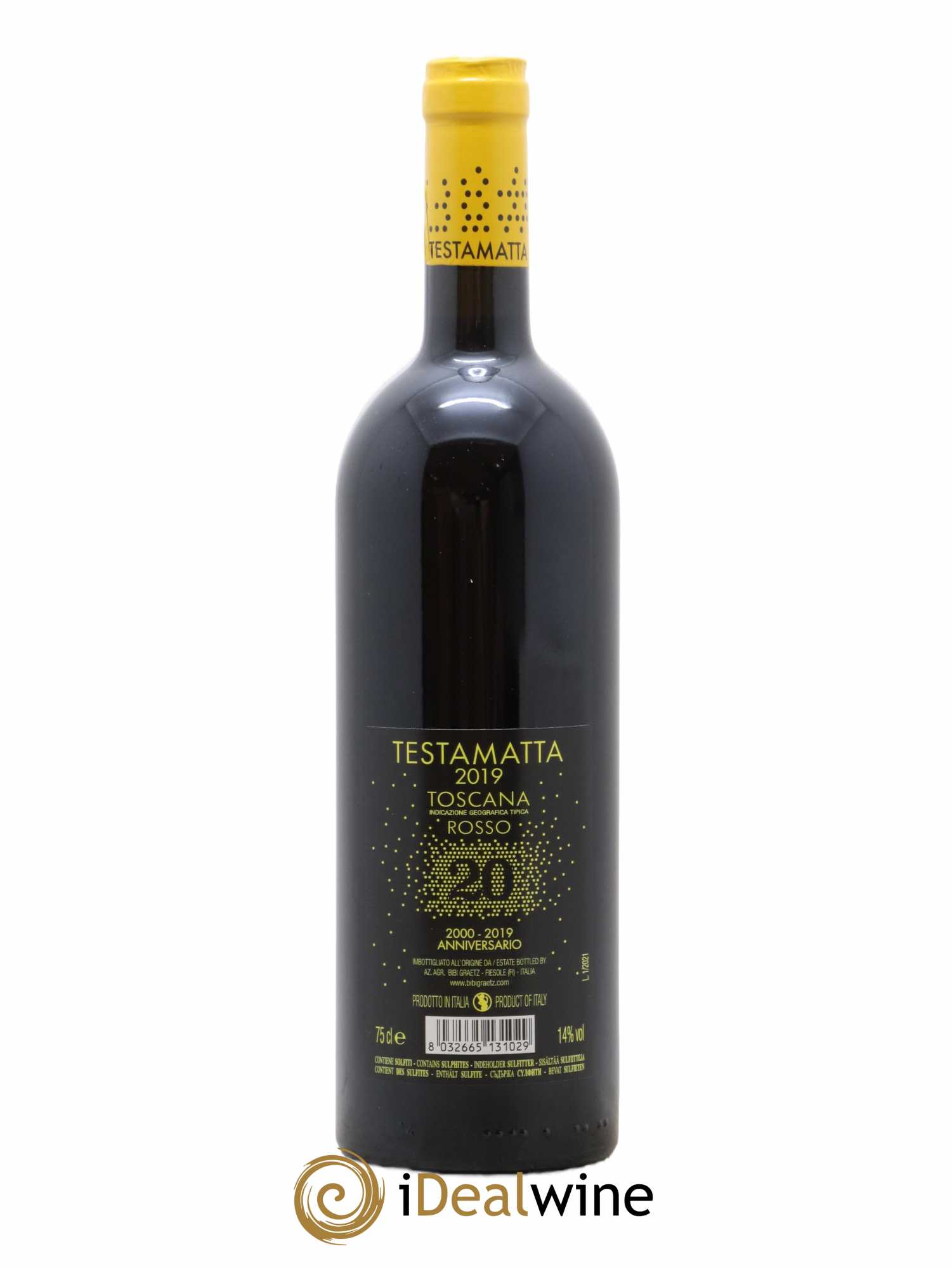 Toscana IGT Testamatta Bibi Graetz 2019 - Lot de 1 bouteille - 2