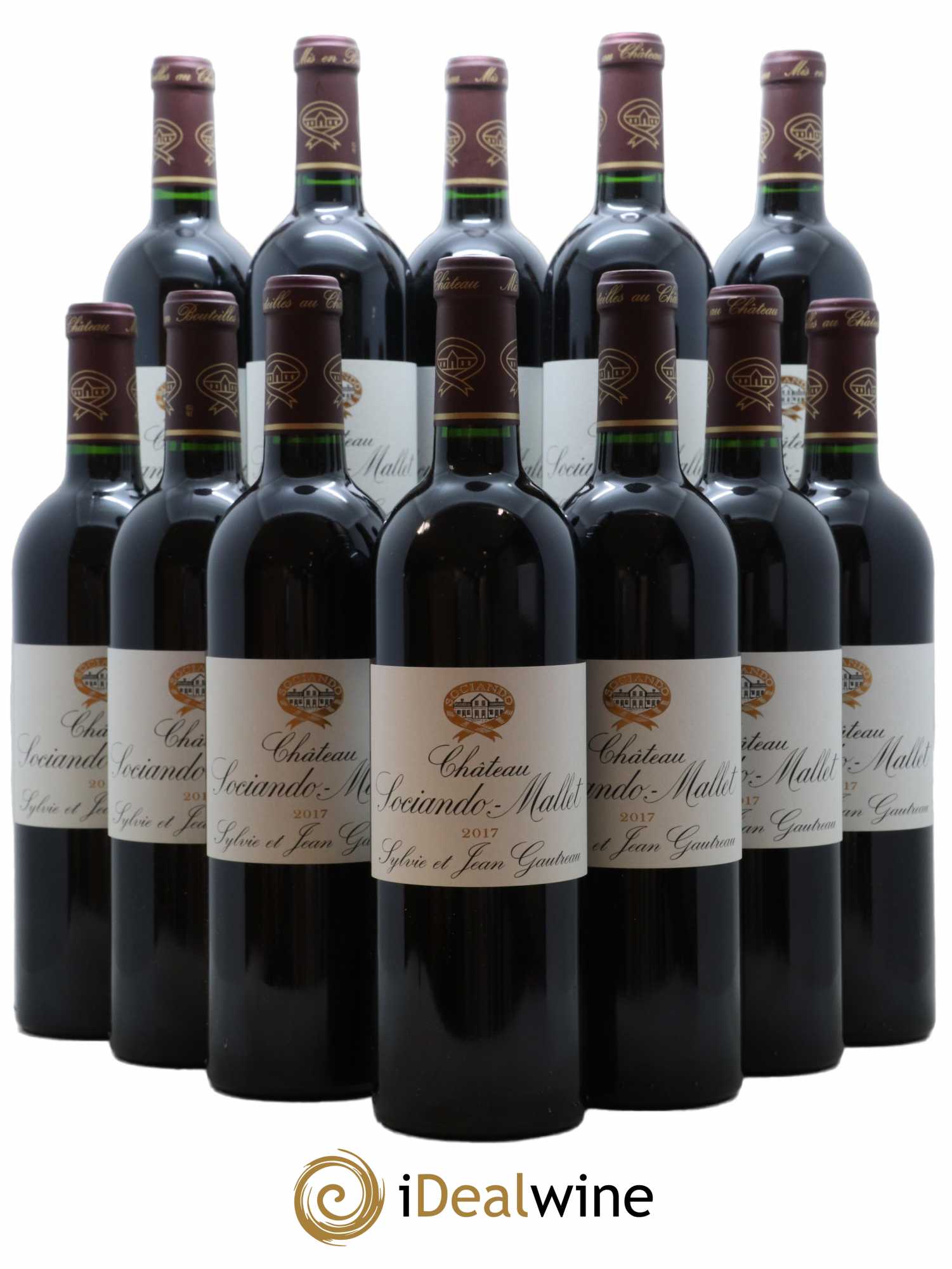 Château Sociando Mallet 2017 - Lot de 12 bouteilles - 0