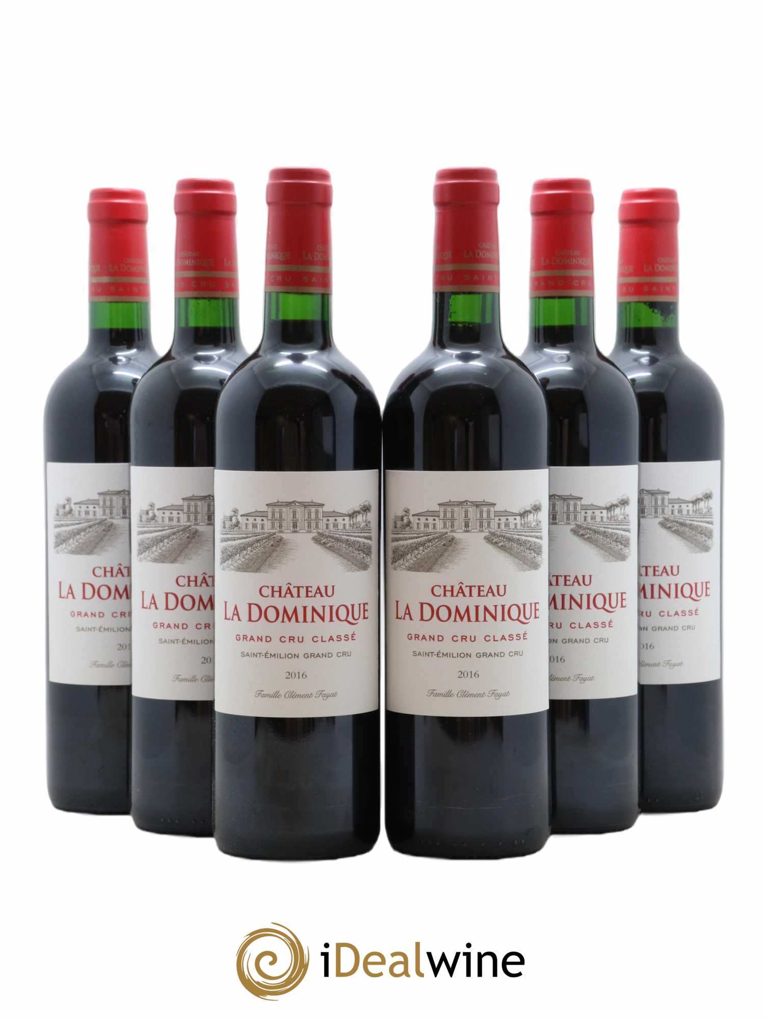 Château la Dominique Grand Cru Classé 2016 - Lot de 6 bouteilles - 0