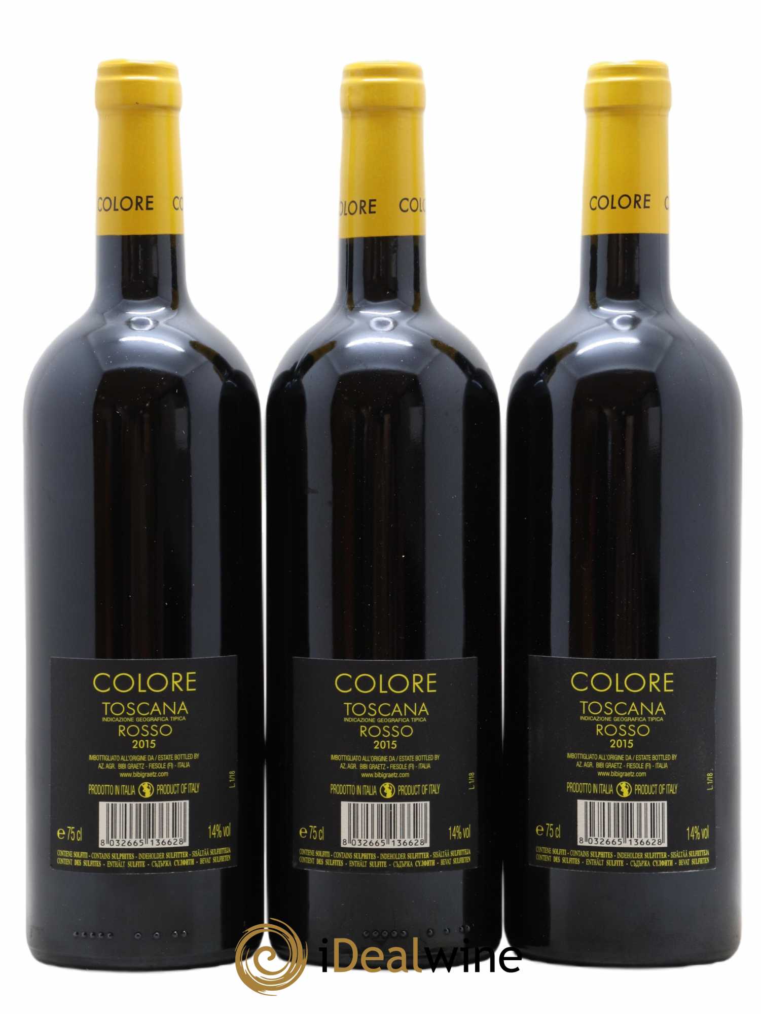 Toscana IGT Colore Bibi Graetz 2015 - Lot de 3 bouteilles - 1