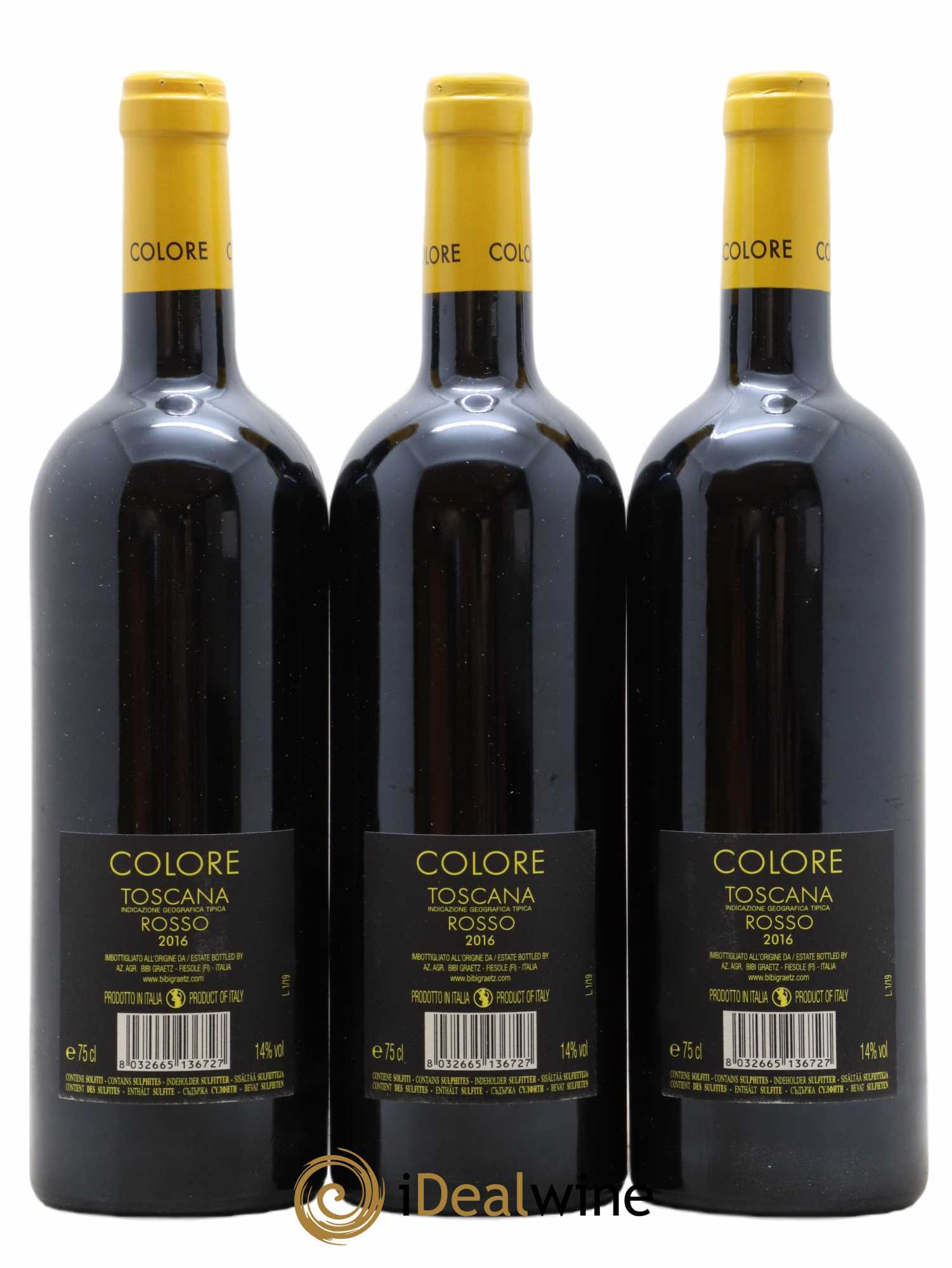 Toscana IGT Colore Bibi Graetz 2016 - Lot de 3 bouteilles - 1