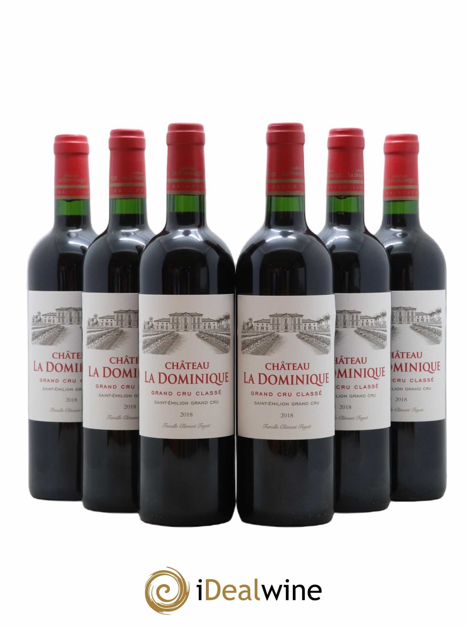 Château la Dominique Grand Cru Classé 2018 - Lot de 6 bouteilles - 0