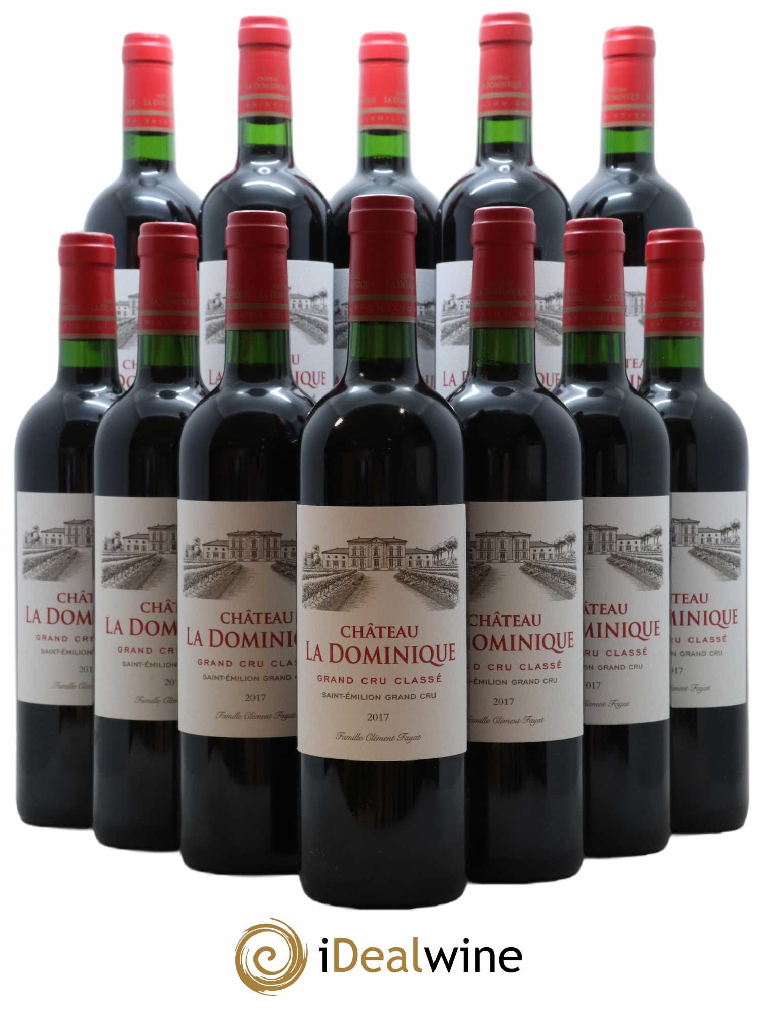 Château la Dominique Grand Cru Classé 2017 - Lot de 12 bouteilles - 0