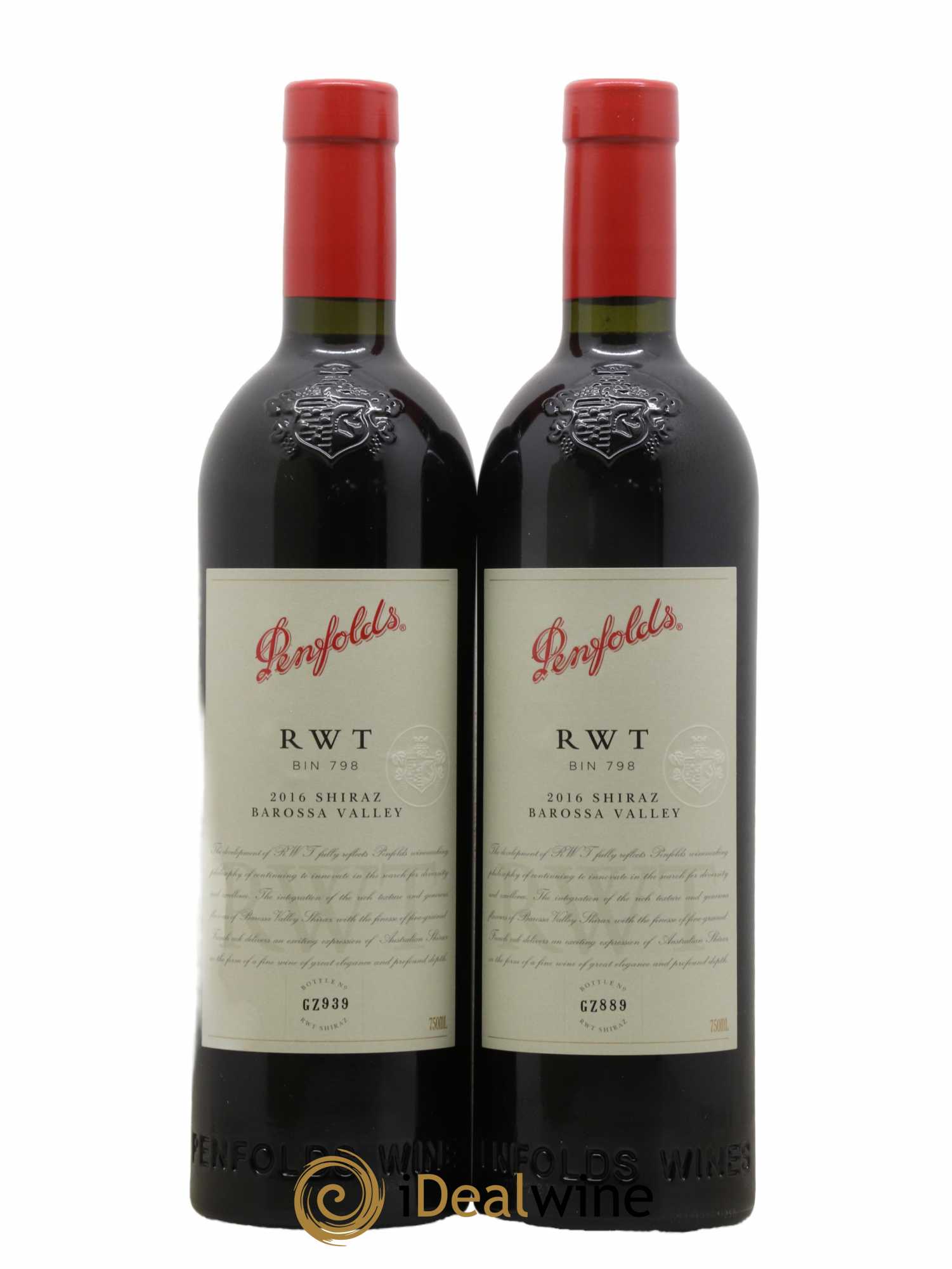 Barossa Valley Penfolds Wines RWT Shiraz 2016 - Posten von 2 Flaschen - 1