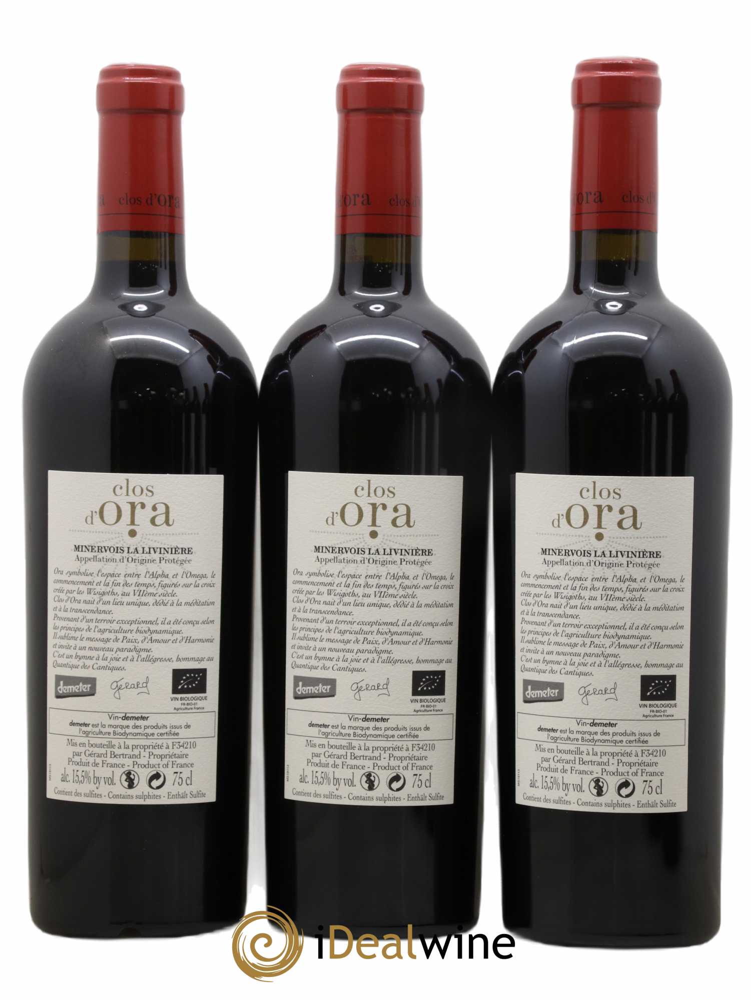 Minervois La Livinière Clos d'Ora Gérard Bertrand 2015 - Posten von 6 Flaschen - 2