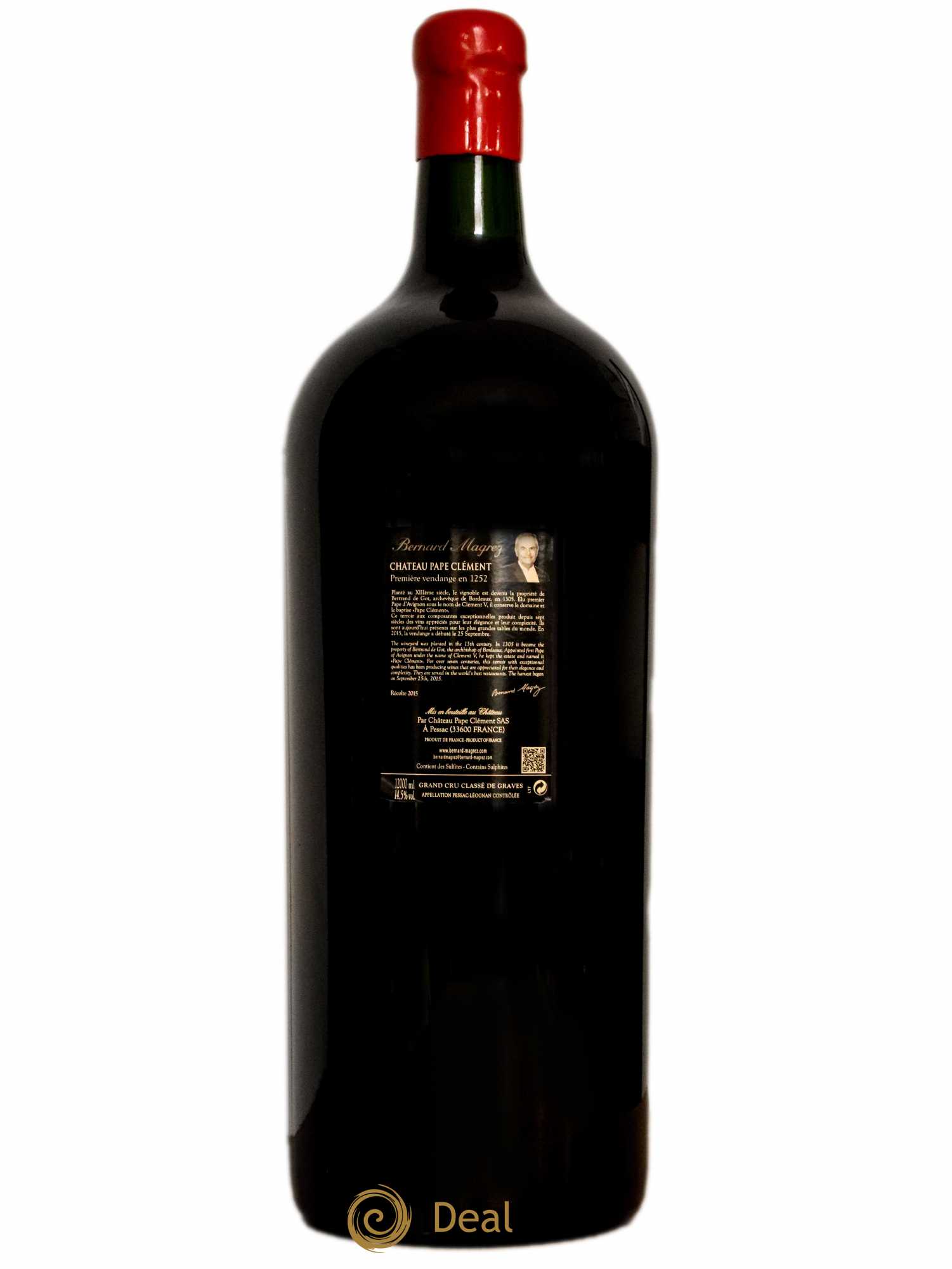 Château Pape Clément Cru Classé de Graves 2015 - Lot de 1 balthazar - 1