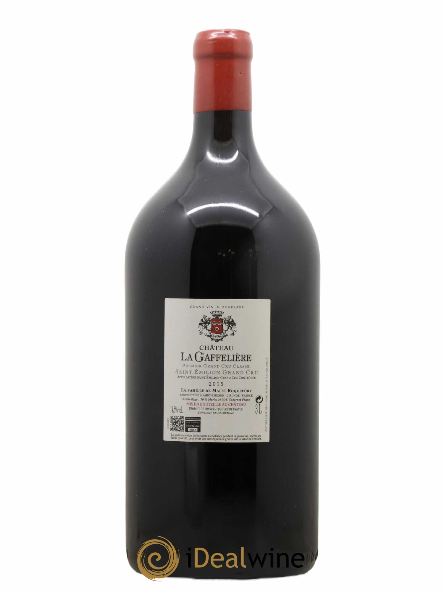 Château la Gaffelière 1er Grand Cru Classé B 2015 - Lot de 1 double magnum - 1