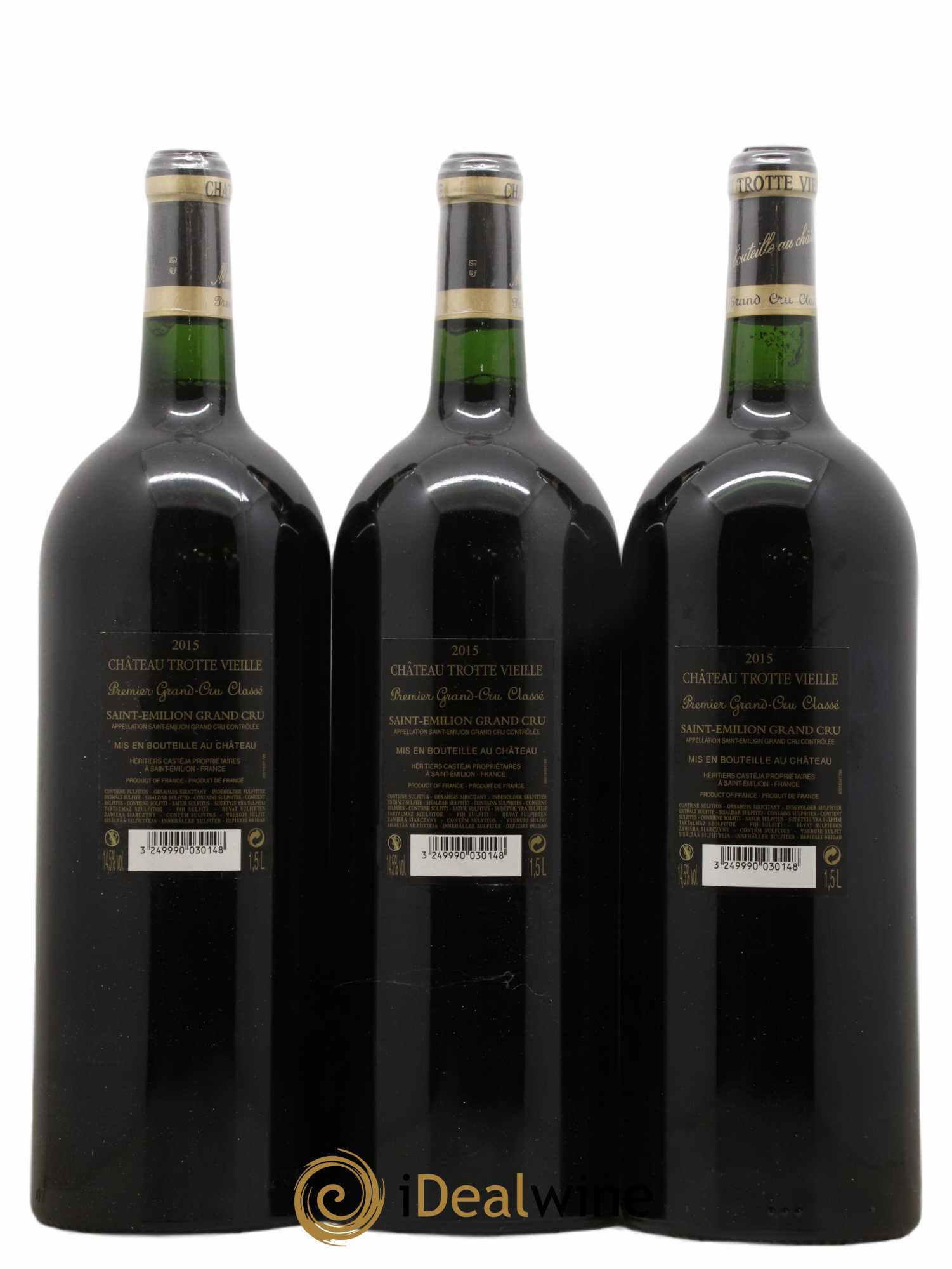 Château Trotte Vieille 1er Grand Cru Classé B 2015 - Lot de 3 magnums - 1