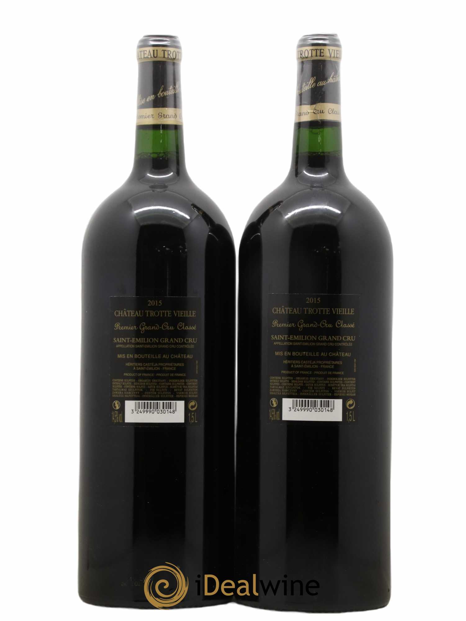 Château Trotte Vieille 1er Grand Cru Classé B 2015 - Lot de 2 magnums - 1