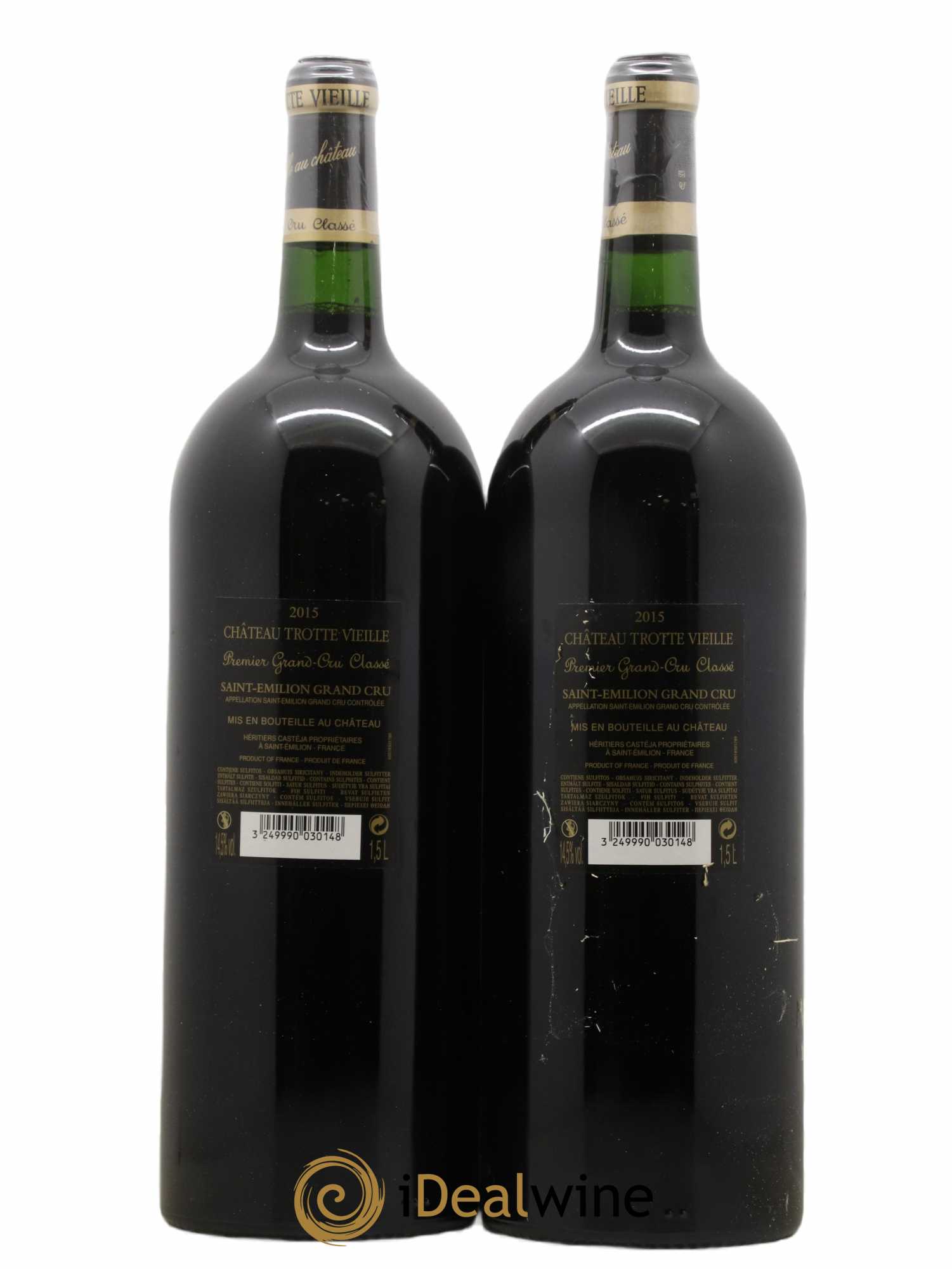Château Trotte Vieille 1er Grand Cru Classé B 2015 - Lot de 2 magnums - 1