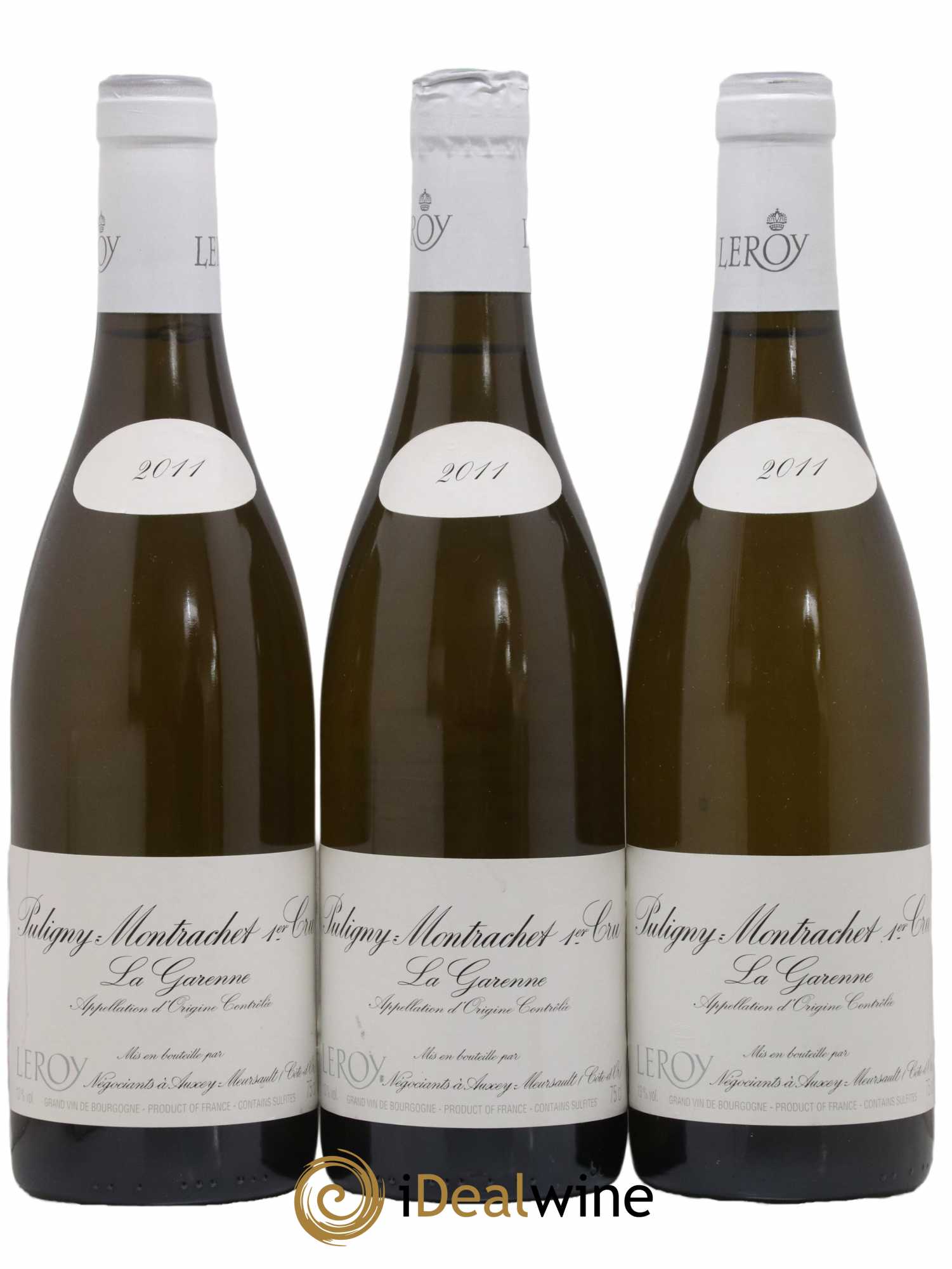 Puligny-Montrachet 1er Cru La Garenne Leroy SA 2011 - Lot de 3 bouteilles - 0