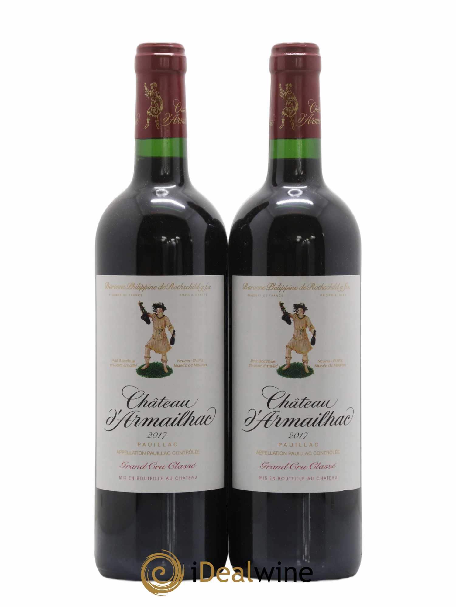 Château d' Armailhac - Mouton Baron(ne) Philippe 5ème Grand Cru Classé 2017 - Lot de 2 bouteilles - 0