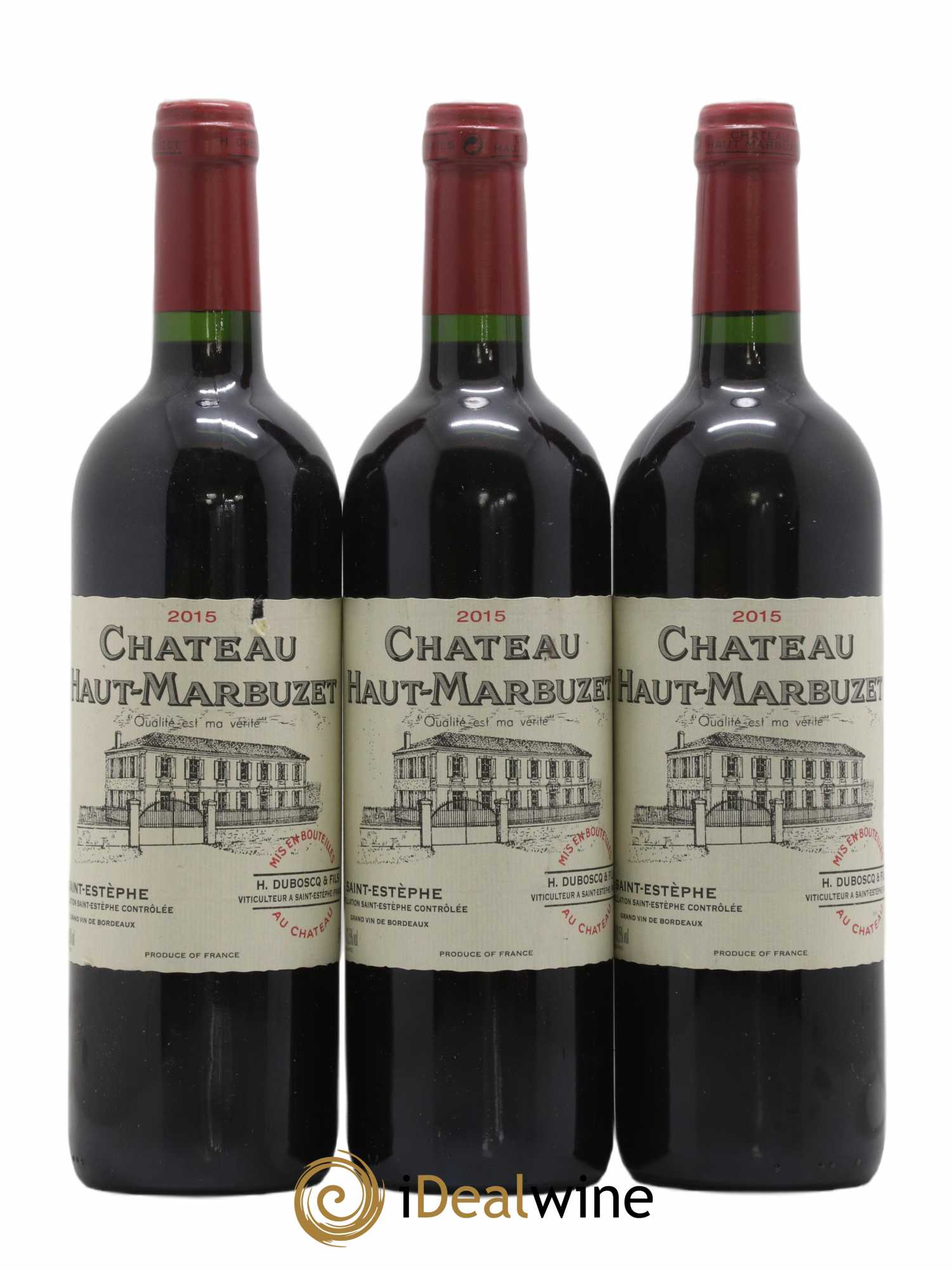 Château Haut Marbuzet 2015 - Lot of 3 bottles - 0