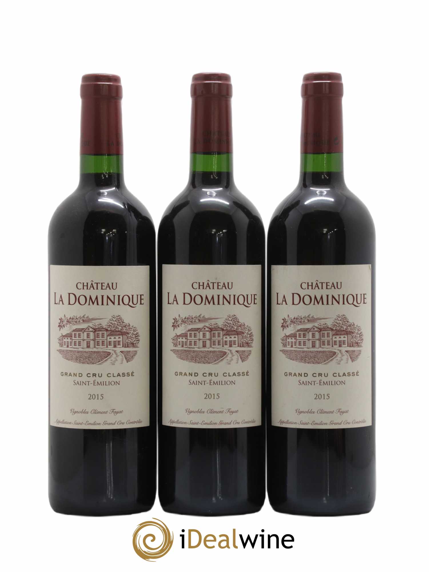 Château la Dominique Grand Cru Classé 2015 - Lot de 3 bouteilles - 0