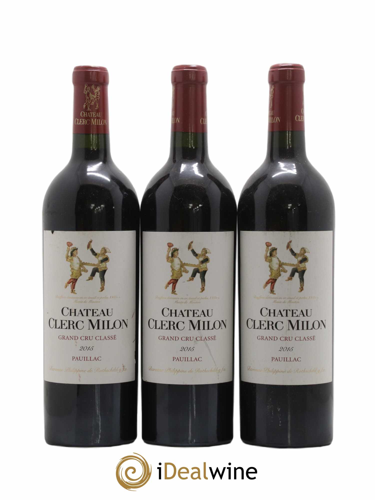 Château Clerc Milon 5ème Grand Cru Classé 2015 - Lot de 3 bouteilles - 0