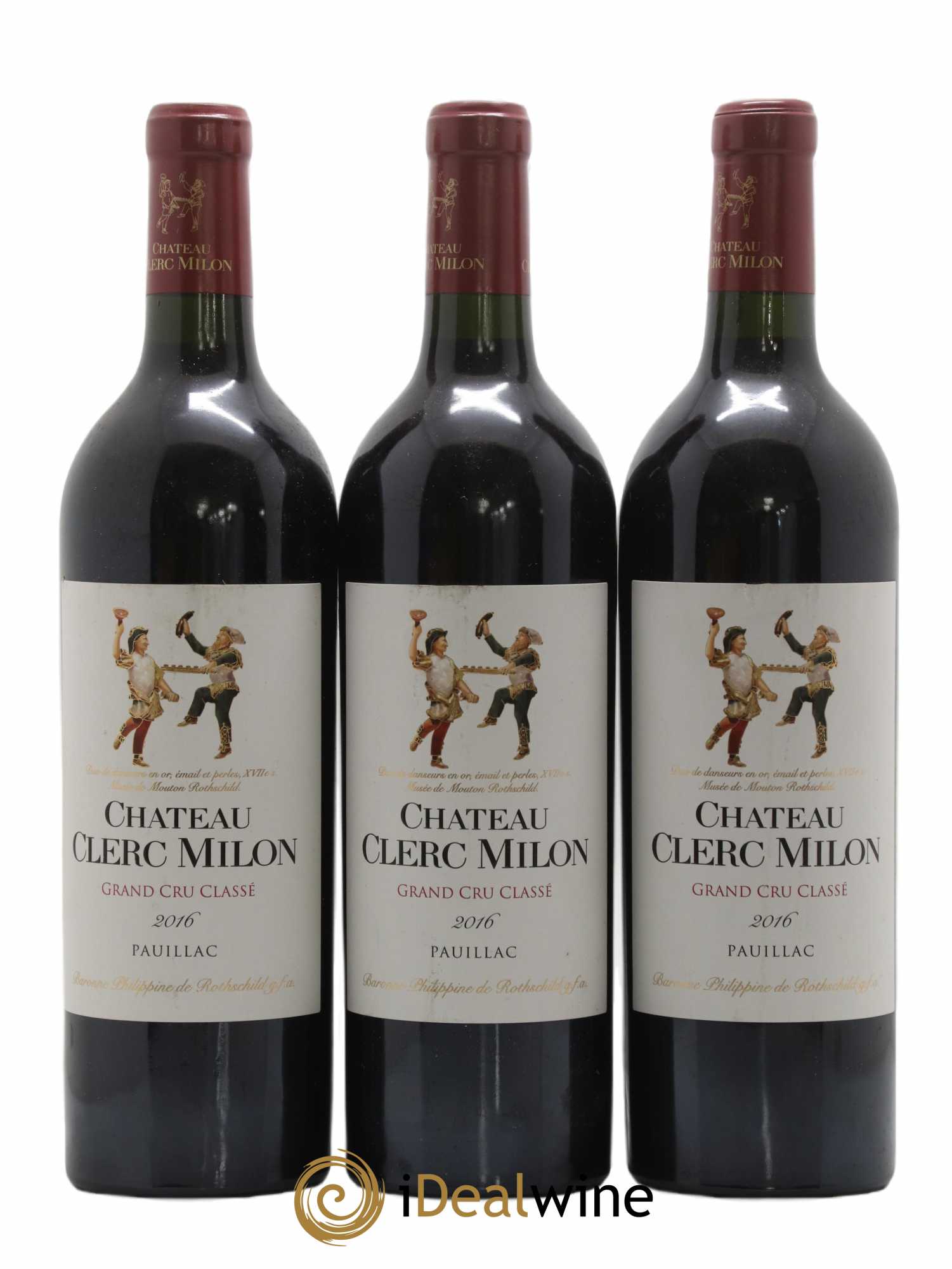 Château Clerc Milon 5ème Grand Cru Classé 2016 - Lot de 3 bouteilles - 0