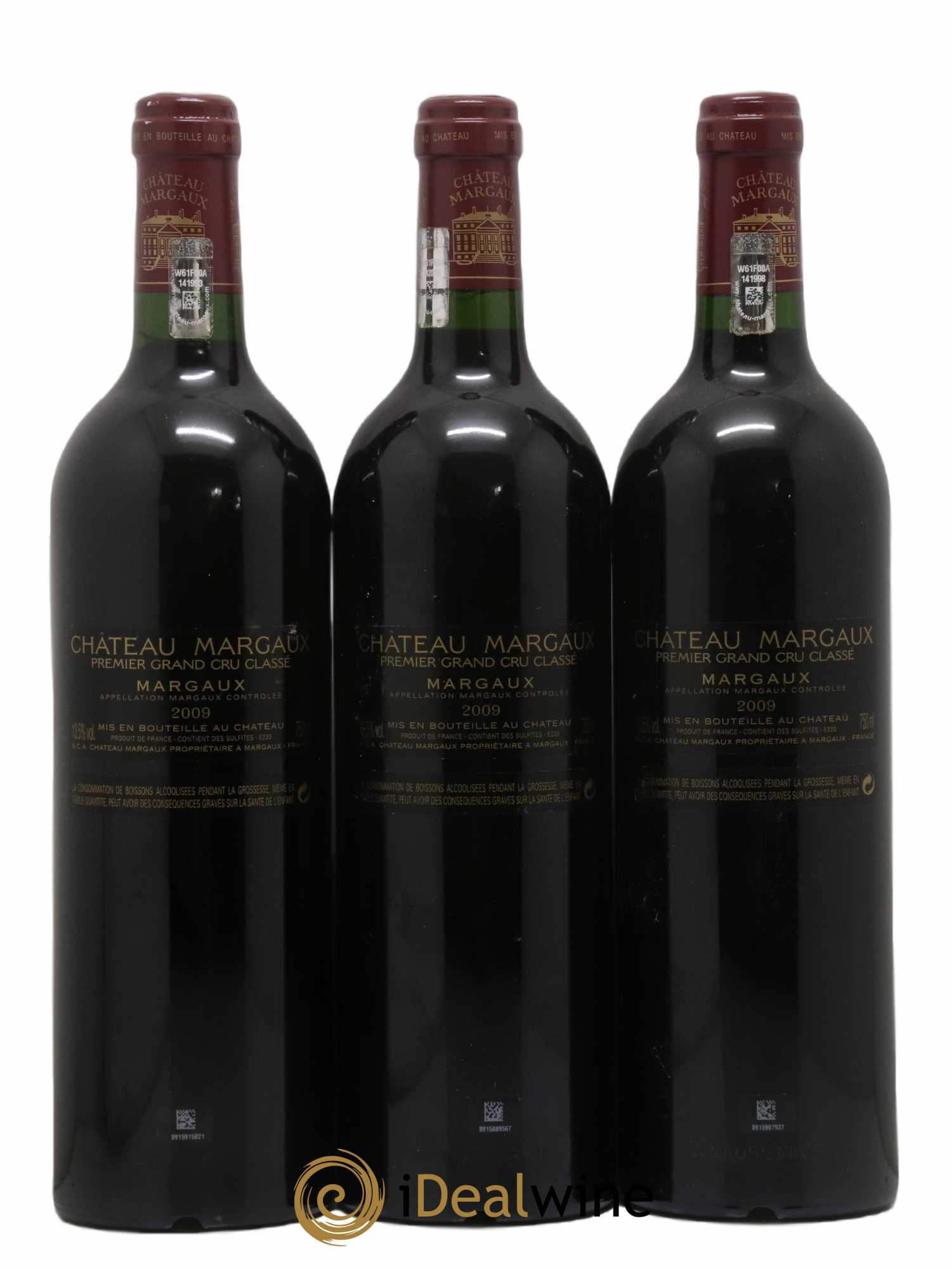 Château Margaux 1er Grand Cru Classé 2009 - Lot de 3 bouteilles - 1