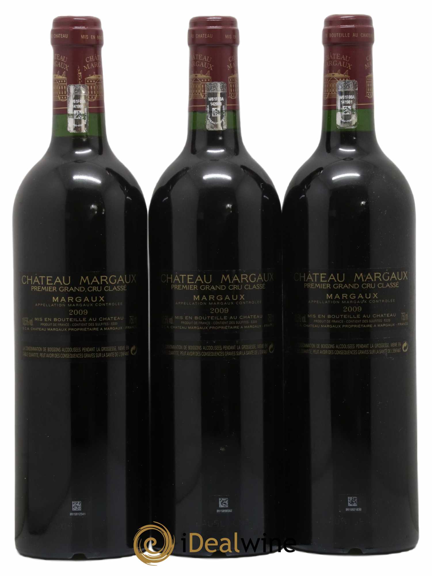 Château Margaux 1er Grand Cru Classé 2009 - Lot de 3 bouteilles - 1