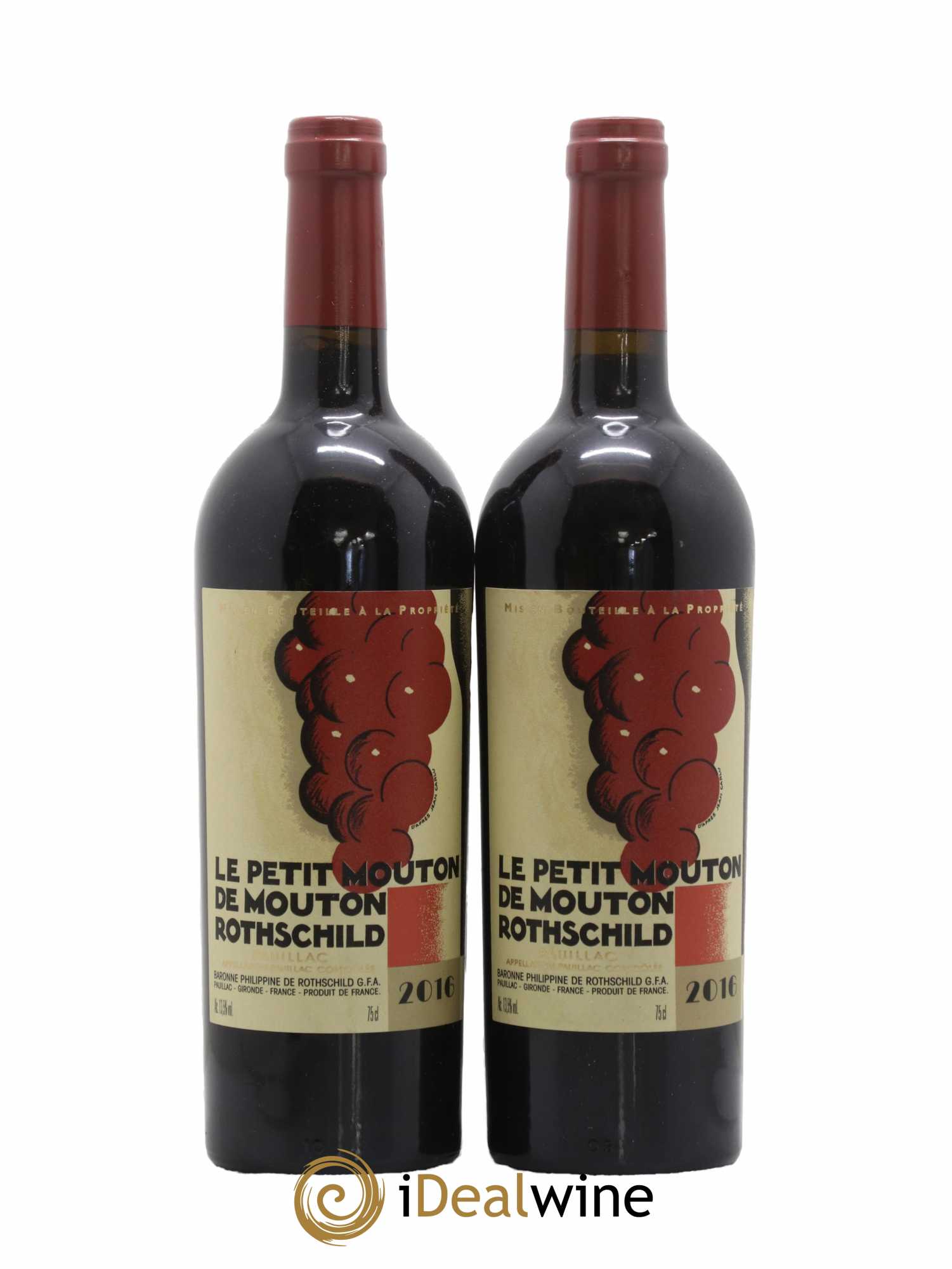 Petit Mouton Second Vin 2016 - Lot de 2 bouteilles - 0