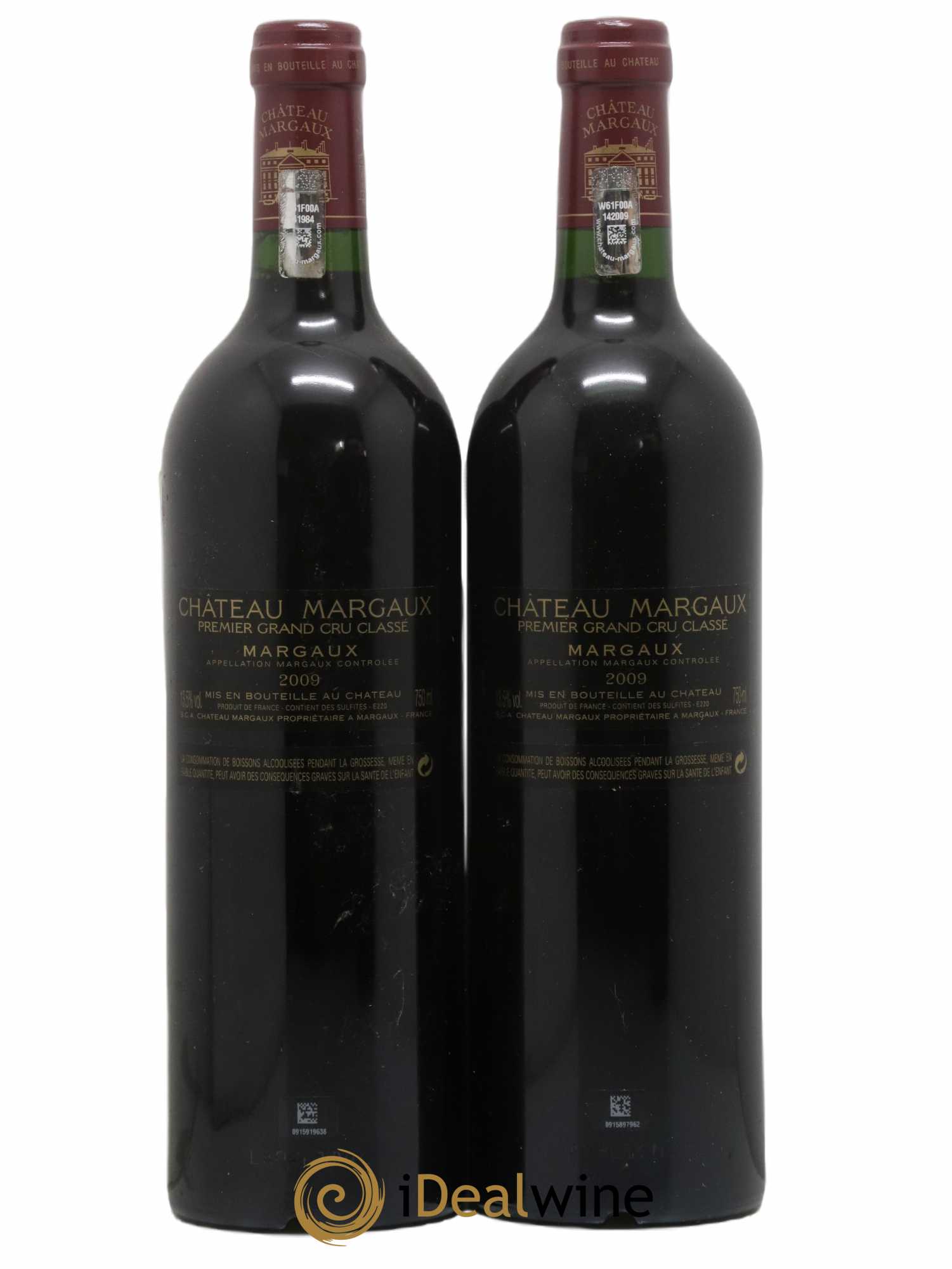 Château Margaux 1er Grand Cru Classé 2009 - Lot de 2 bouteilles - 1