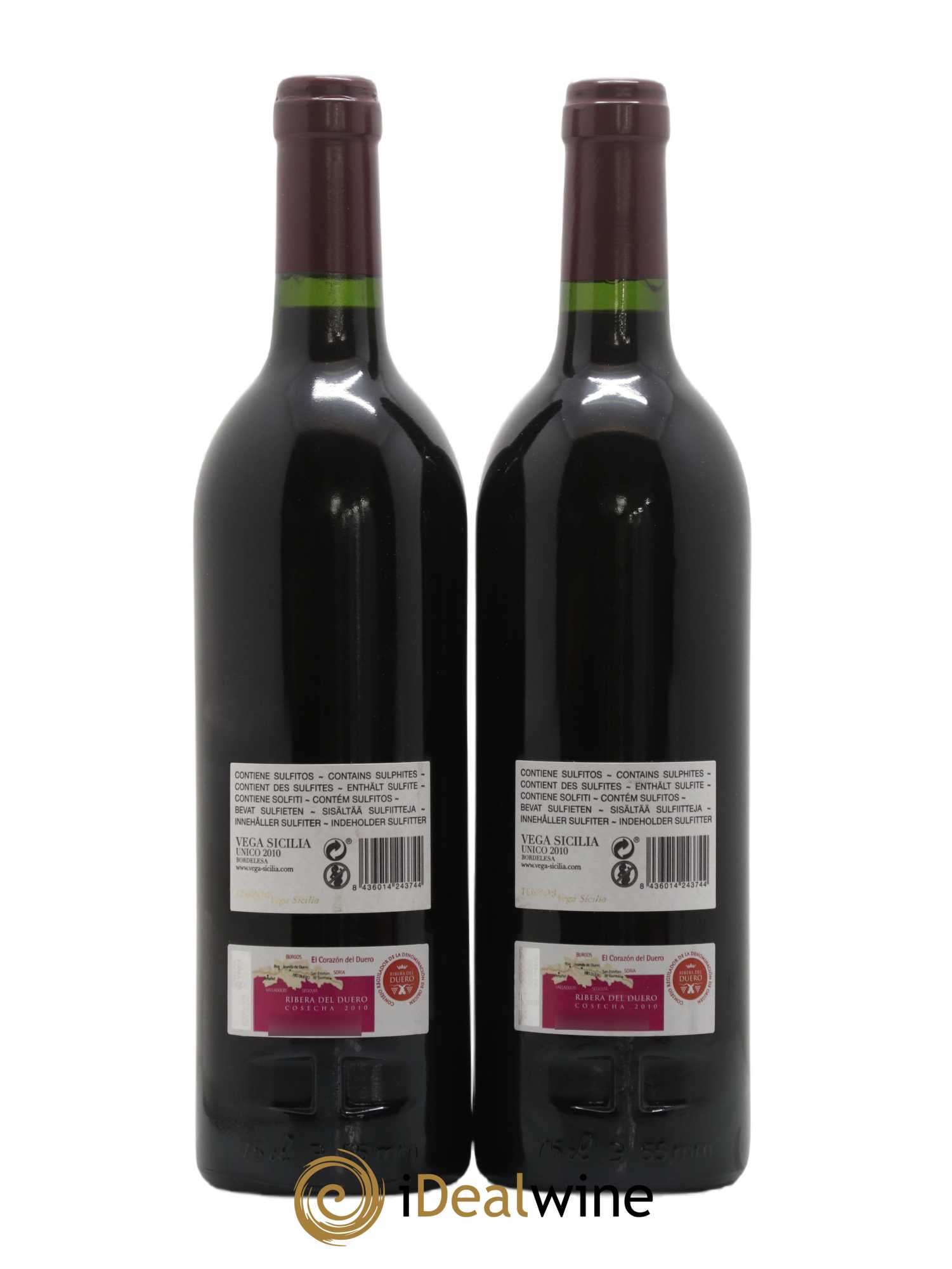 Ribera Del Duero DO Vega Sicilia Unico Famille Alvarez 2010 - Lot de 2 bouteilles - 1