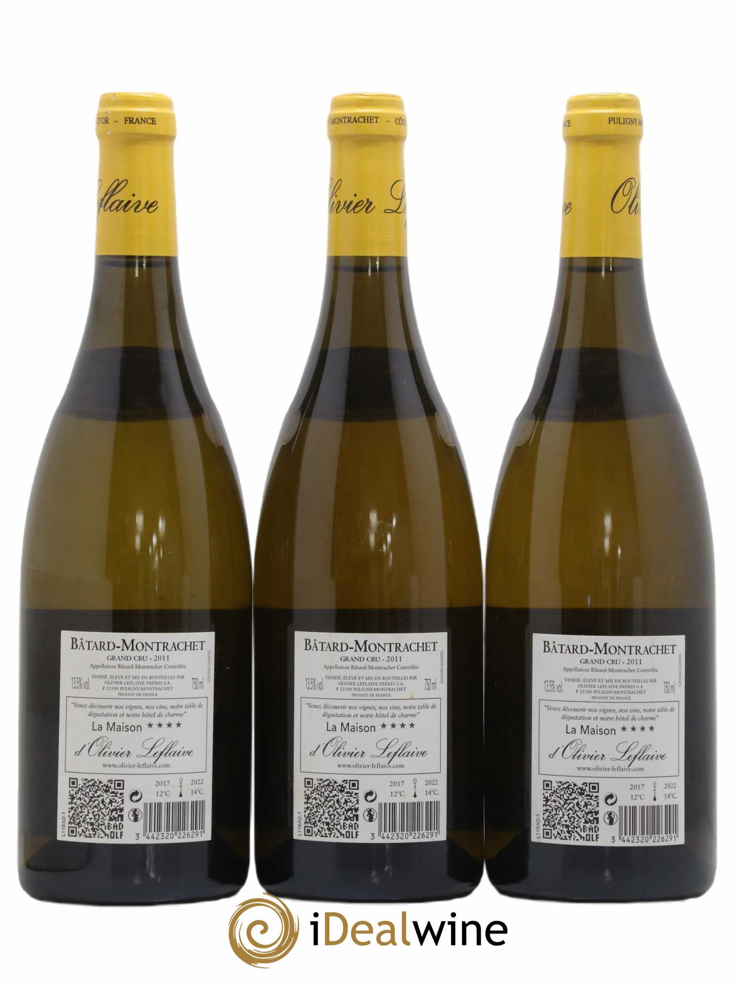 Bâtard-Montrachet Grand Cru Olivier Leflaive 2011 - Lot de 3 bouteilles - 1