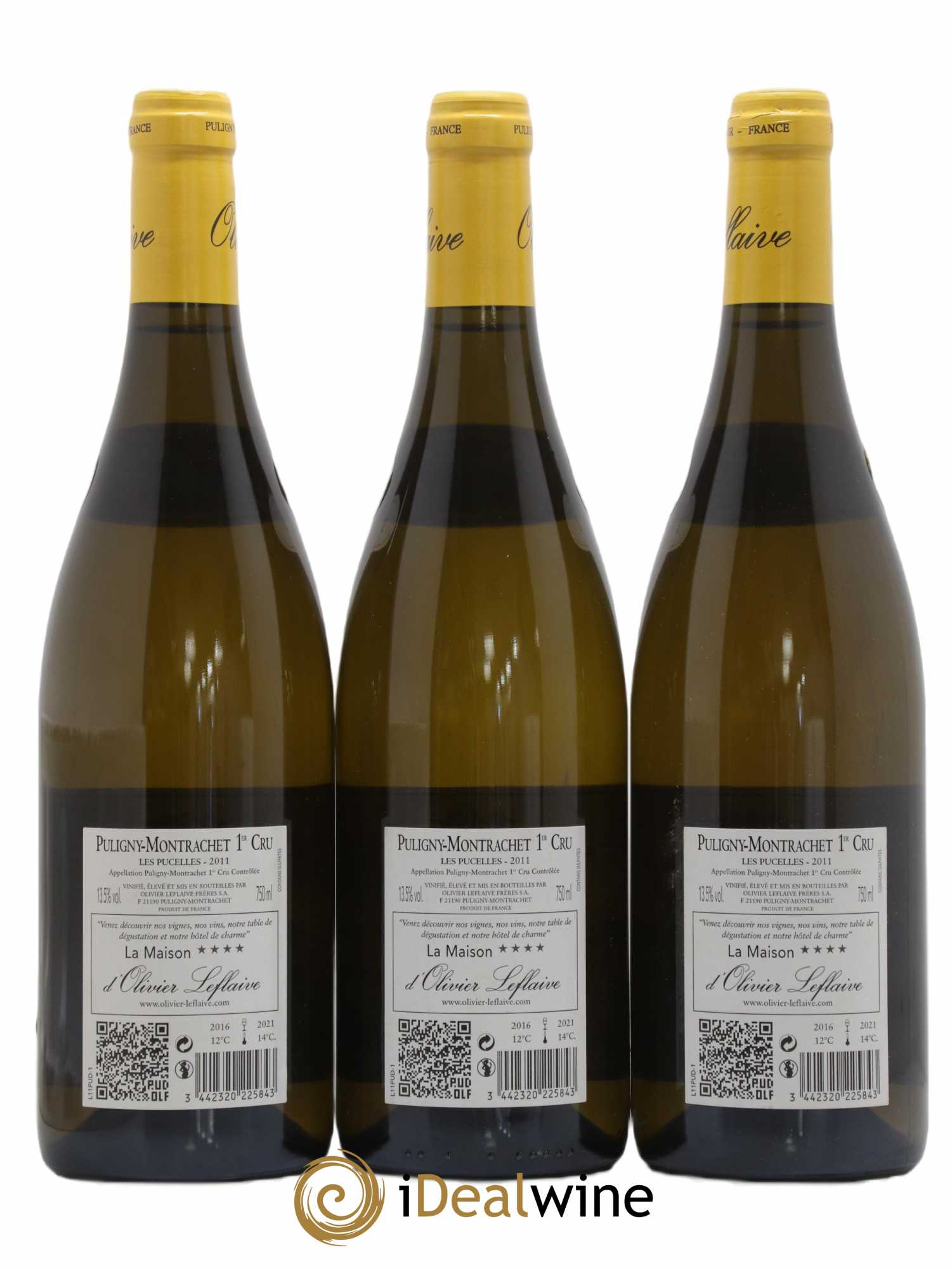 Puligny-Montrachet 1er Cru Les Pucelles Domaine Olivier Leflaive 2011 - Lot de 3 bouteilles - 1