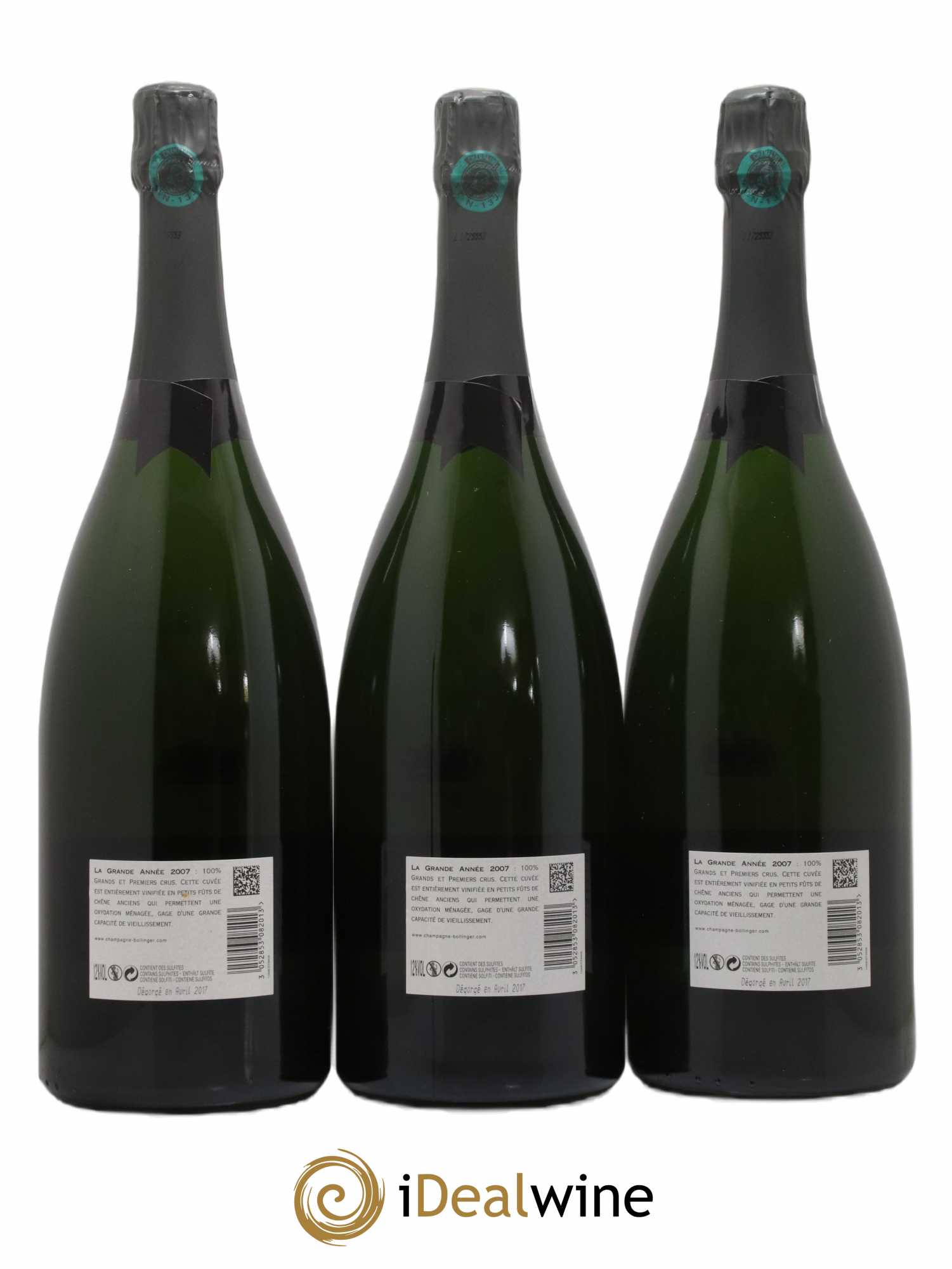La Grande Année Brut Bollinger 2007 - Lot de 3 magnums - 1