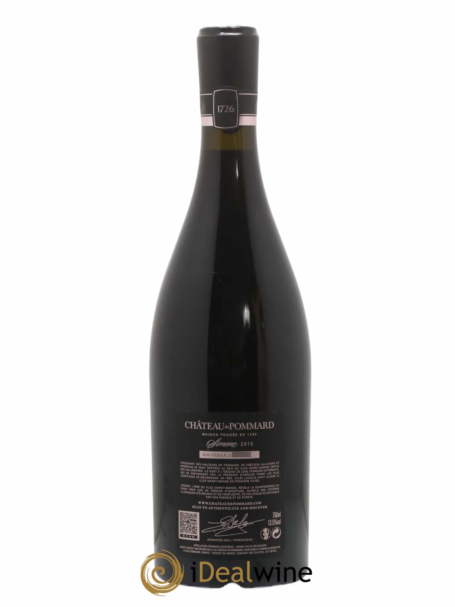 Pommard Château de Pommard Simone 2015 - Lot de 1 bouteille - 1