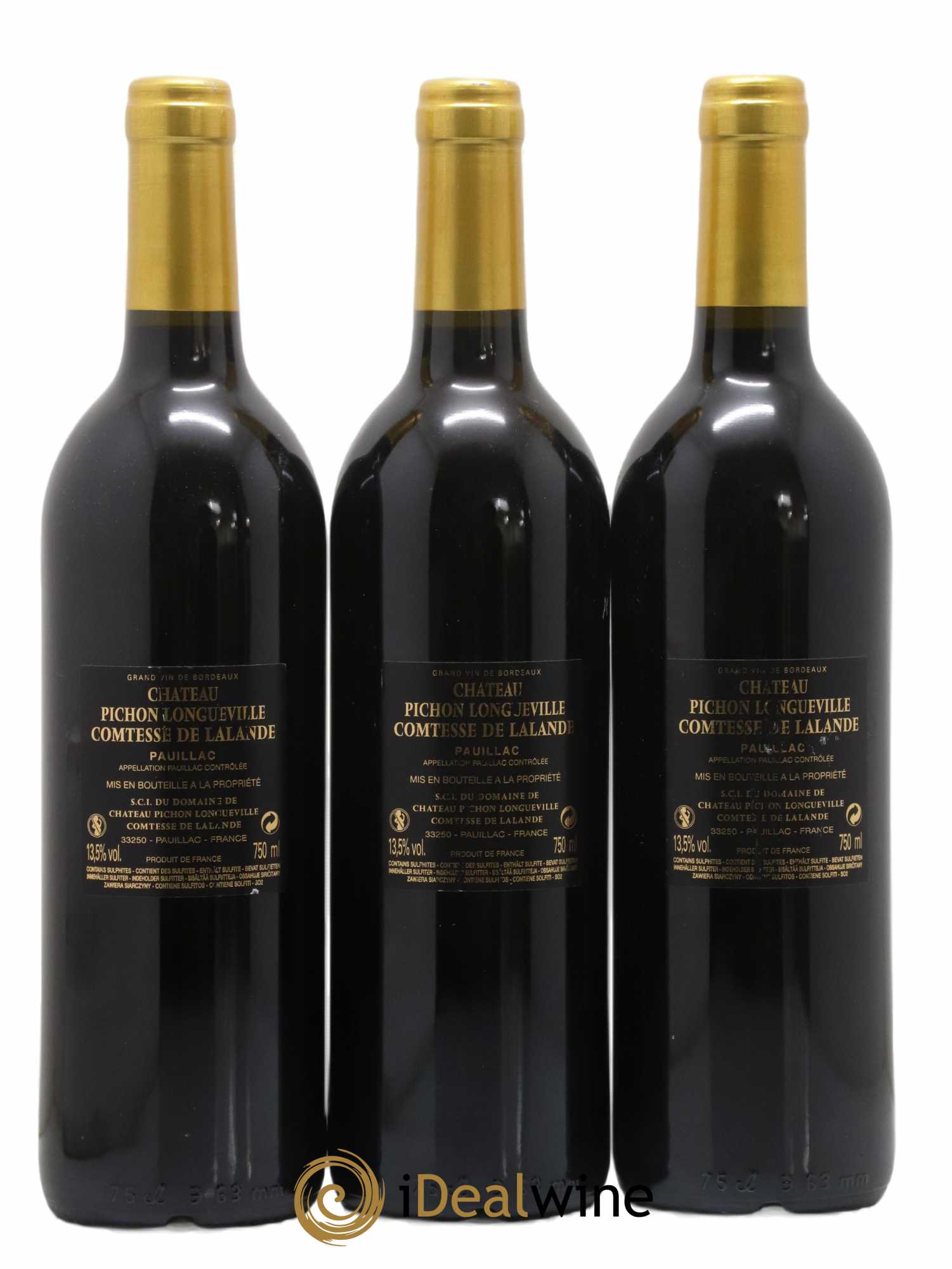 Château Pichon Longueville Comtesse de Lalande 2ème Grand Cru Classé 2015 - Lot de 3 bouteilles - 1