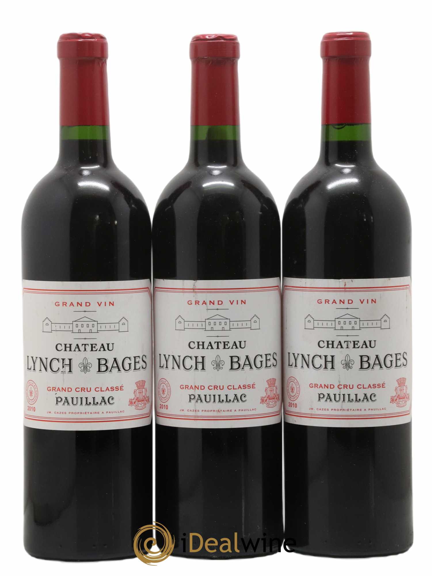 Château Lynch Bages 5ème Grand Cru Classé 2010 - Lot of 3 bottles - 0