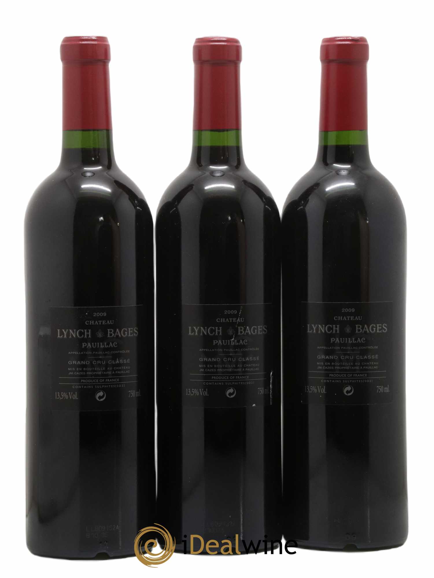 Château Lynch Bages 5ème Grand Cru Classé 2009 - Lot de 3 bouteilles - 1