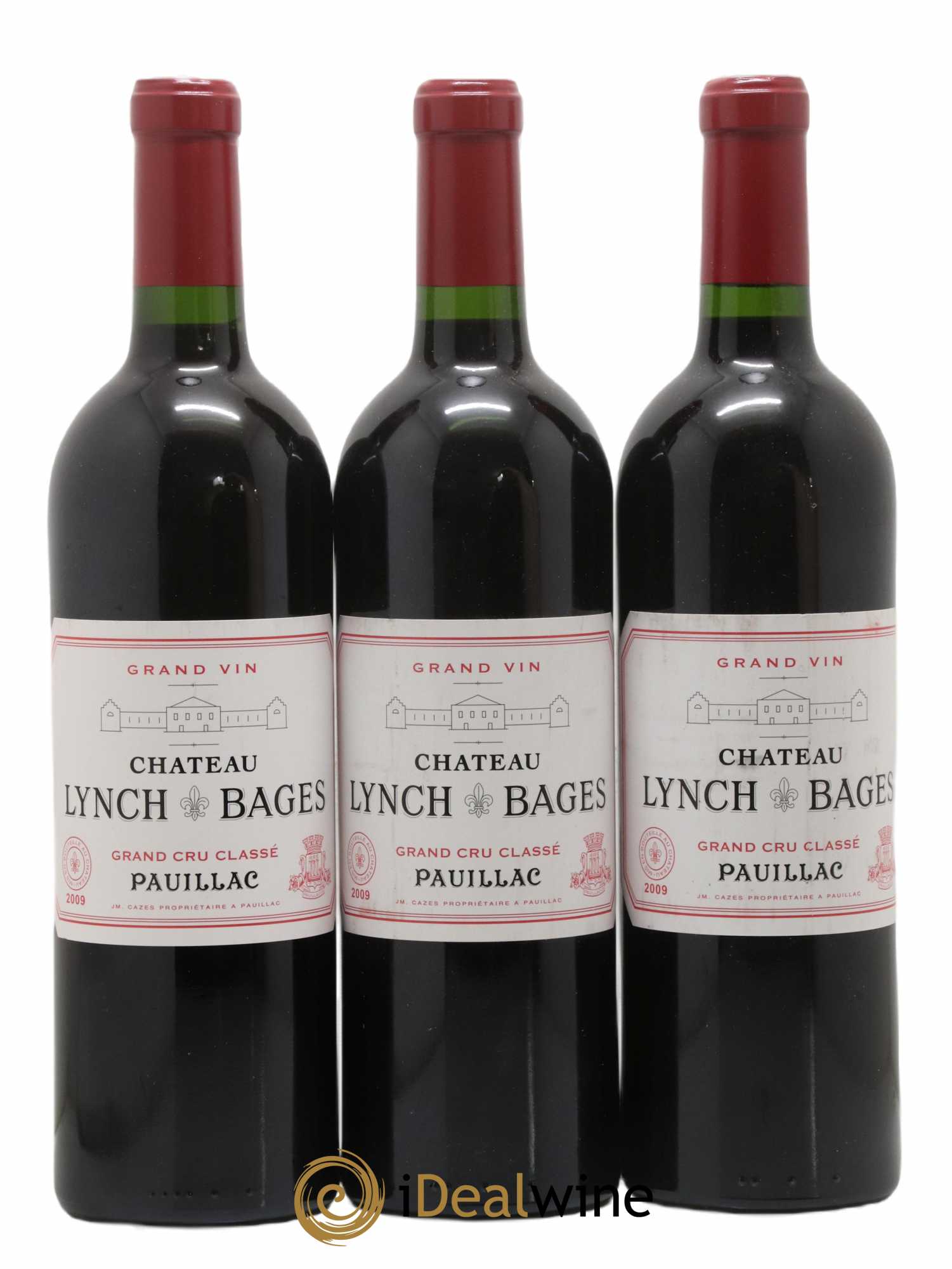 Château Lynch Bages 5ème Grand Cru Classé 2009 - Lot de 3 bouteilles - 0